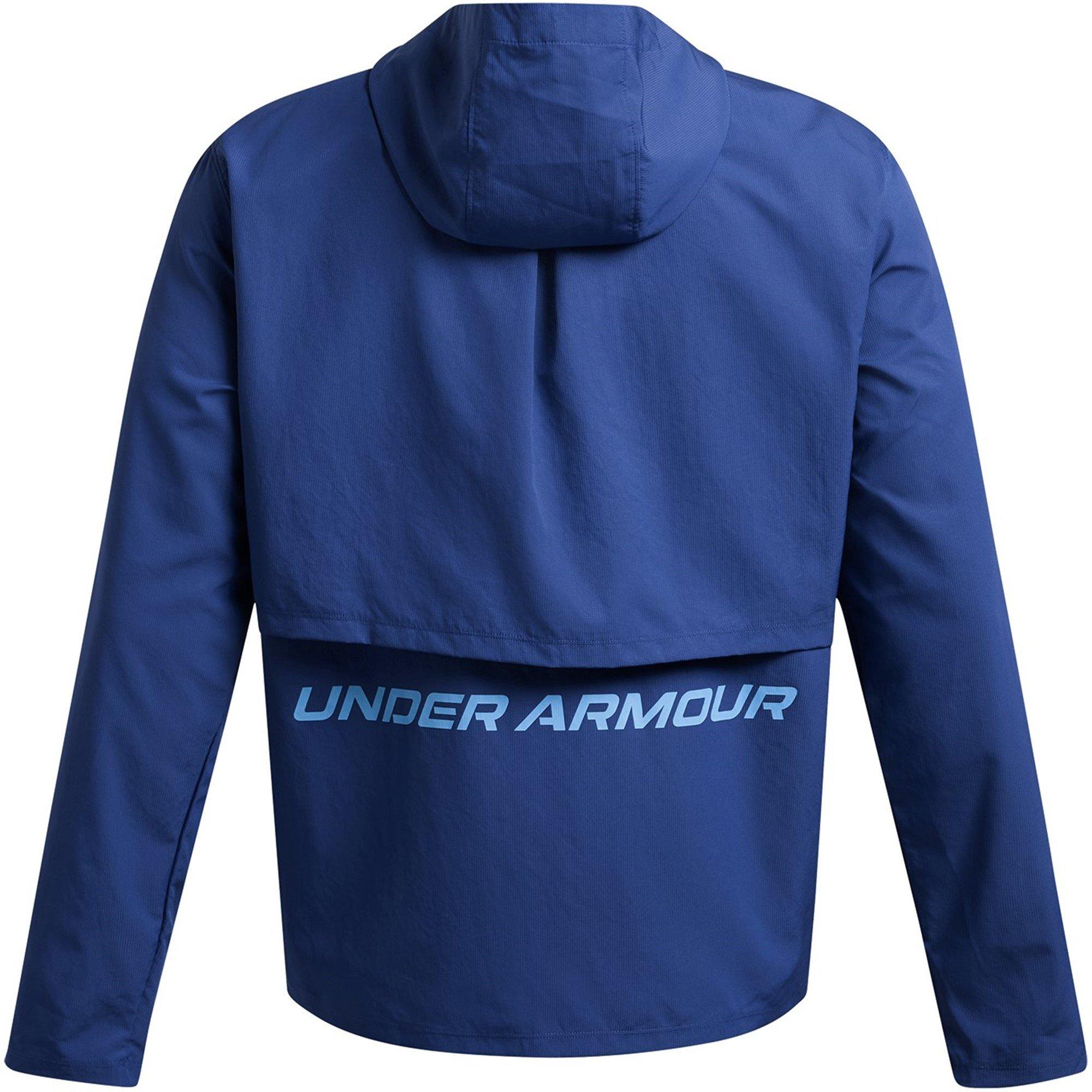 Blue - Under Armour - Storm Run Water and Wind Resistant Performance Running Jacket - 5