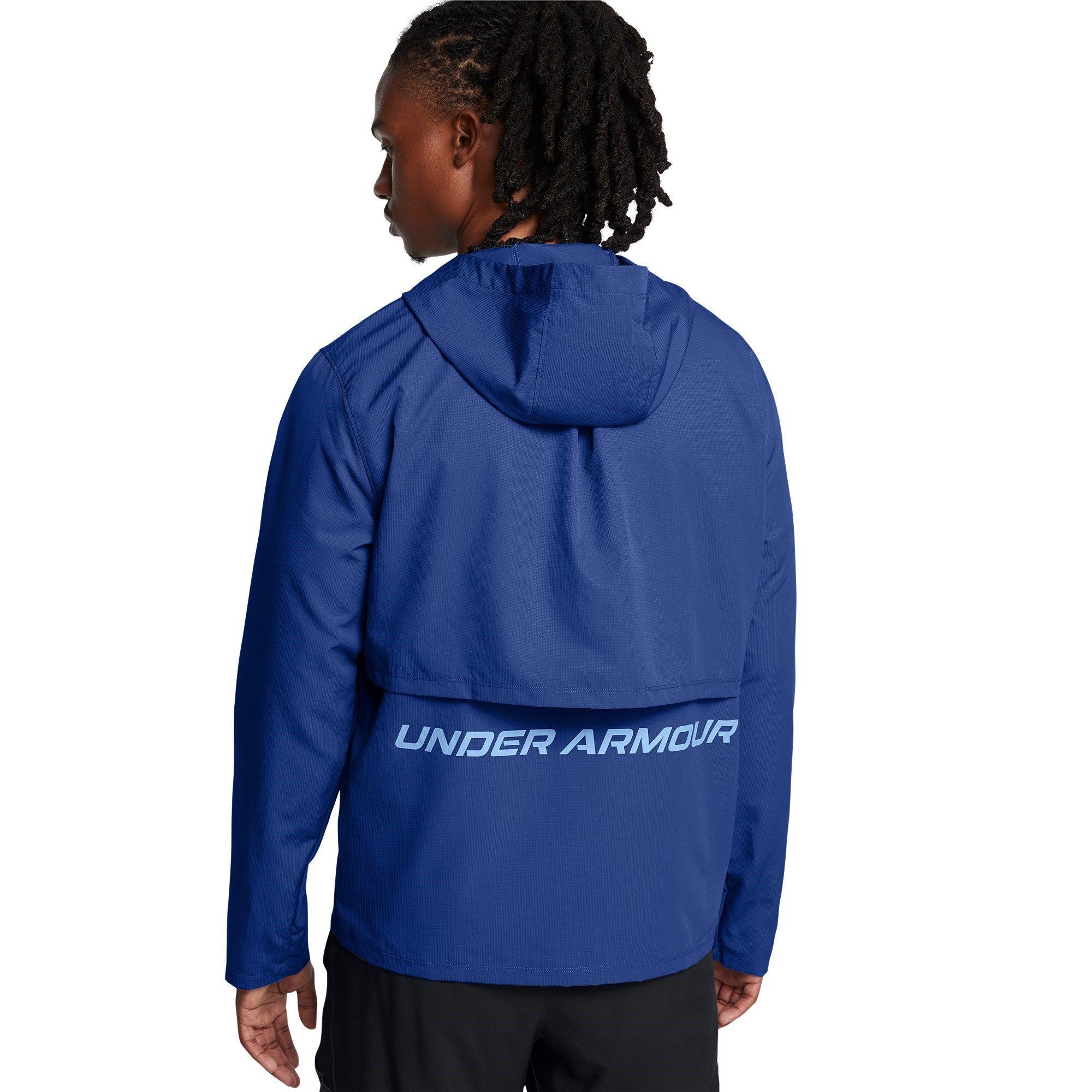 Blue - Under Armour - Storm Run Water and Wind Resistant Performance Running Jacket - 3