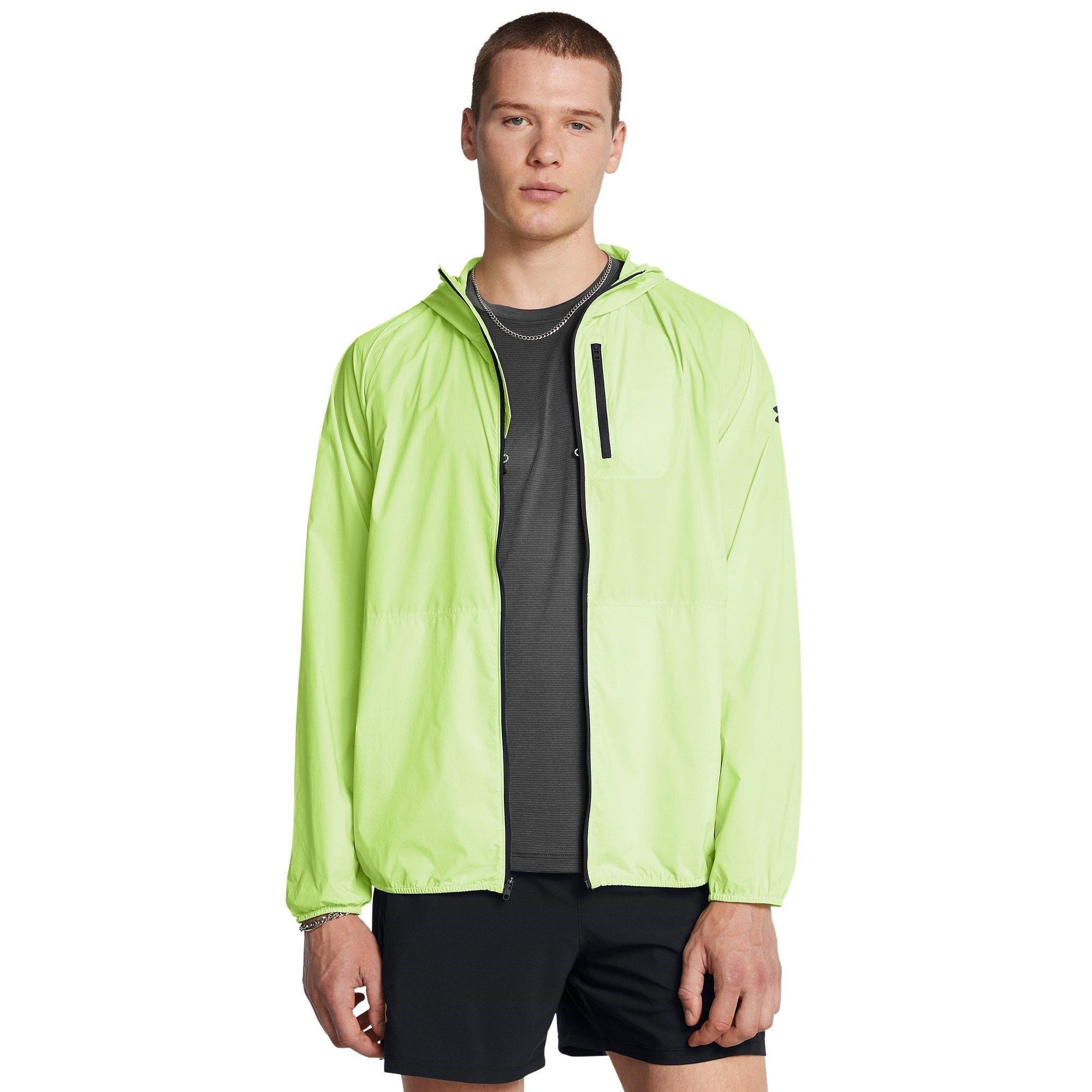 Green - Under Armour - Men's Launch Lightweight Water Resistant Wind Resistant Packable Performance Running Jacket - 3