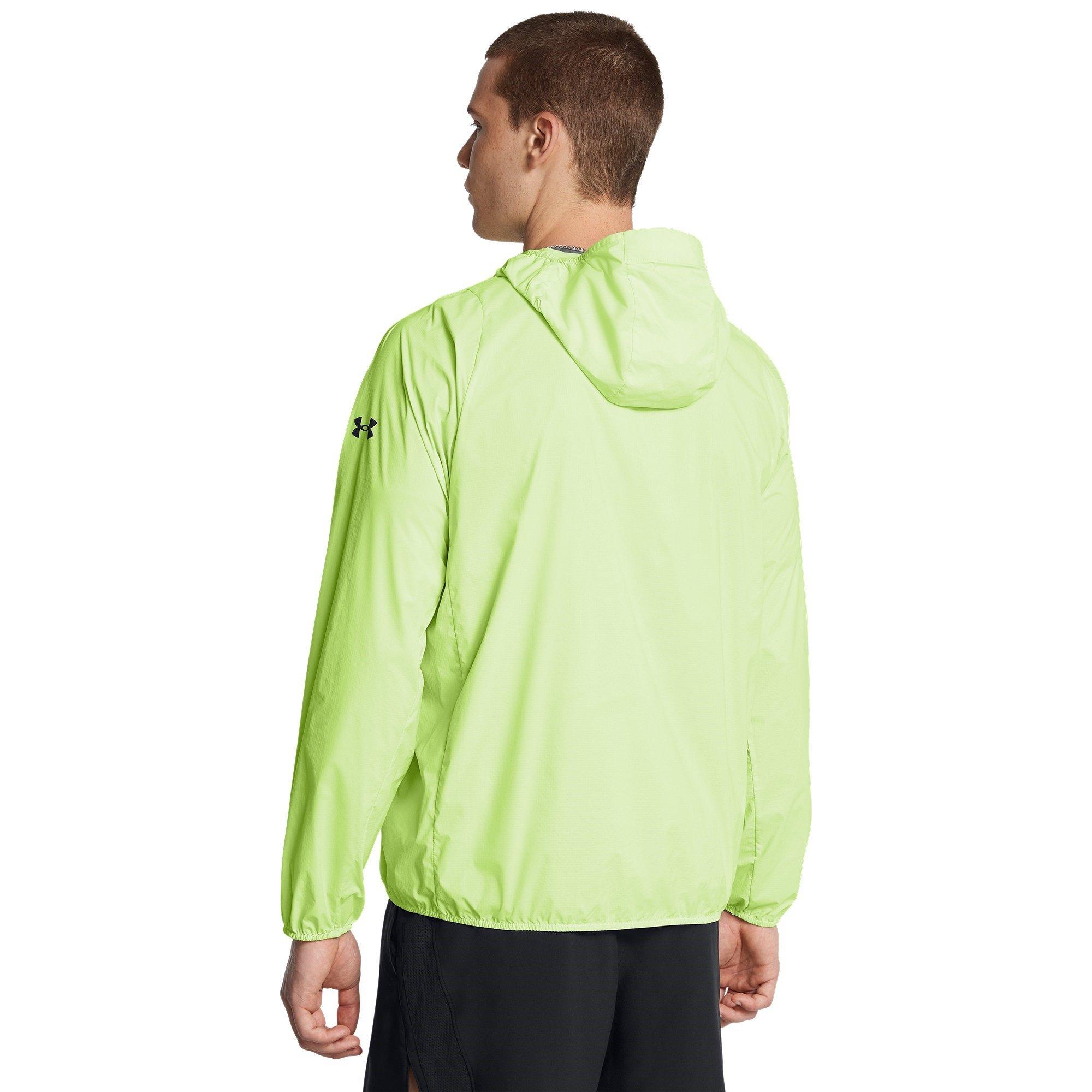 Green - Under Armour - Men's Launch Lightweight Water Resistant Wind Resistant Packable Performance Running Jacket - 4