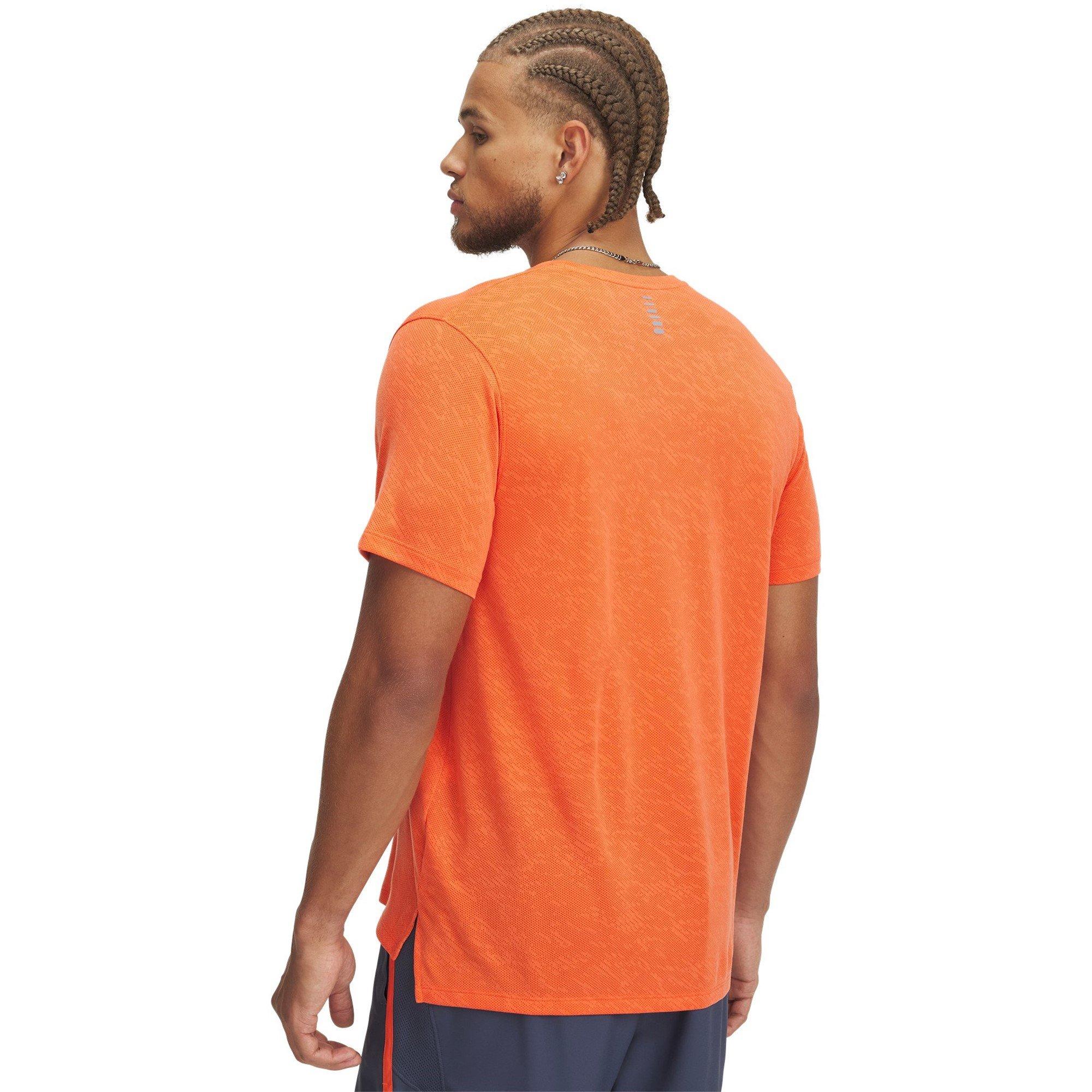 Orange - Under Armour - Men's Launch Camo Short-Sleeve Performance Top - 2