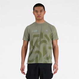 New Balance London Edition Printed Athletics Run T Shirt Mens