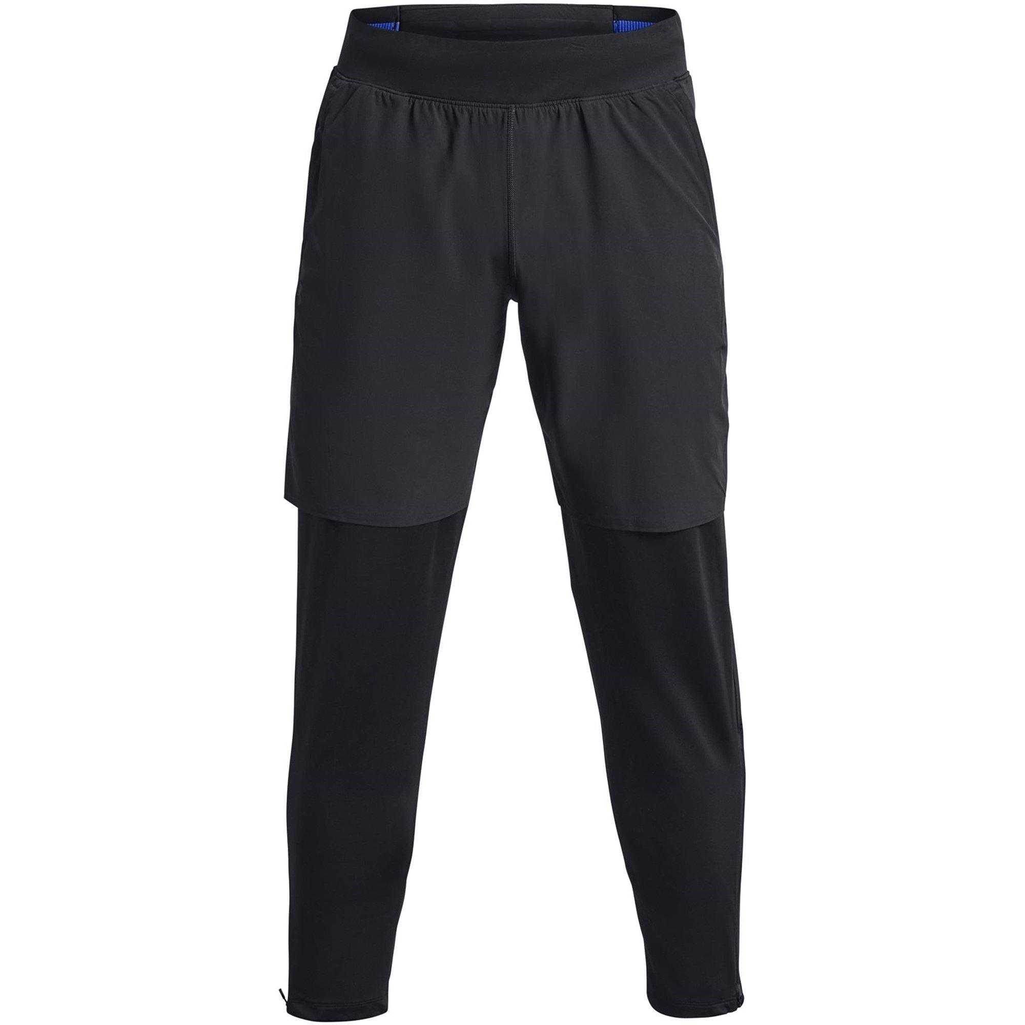 BLACK/TEAM ROYA - Under Armour - Men's Qualifier Elite Cold Performance Tracksuit Bottoms - 1