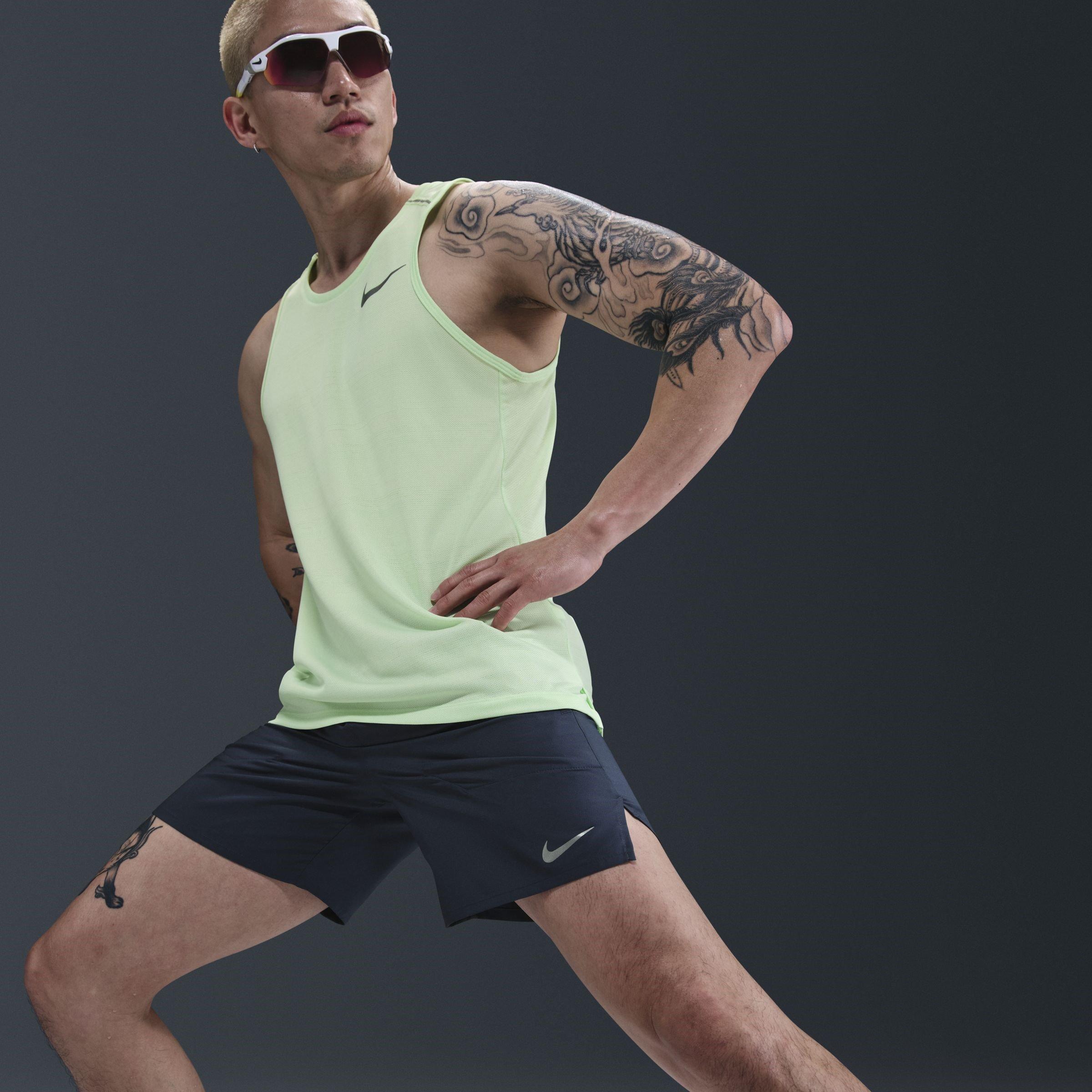 T.Blue/Blk/Sil - Nike - Dri FIT Stride Mens Running Shorts - 5