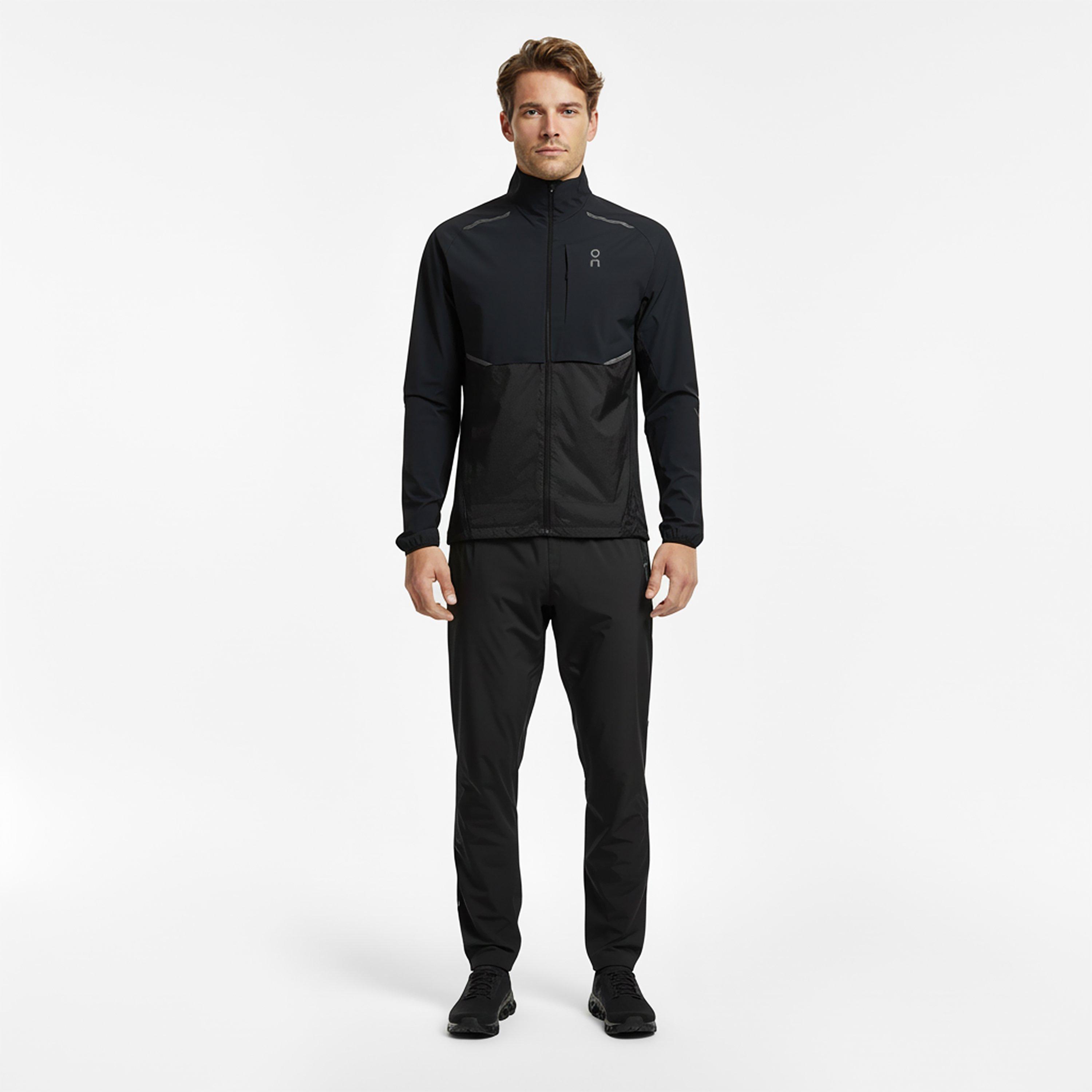 Black - On - Men's Lightweight Wind-Resistant Reflective Performance Running Jacket - 7