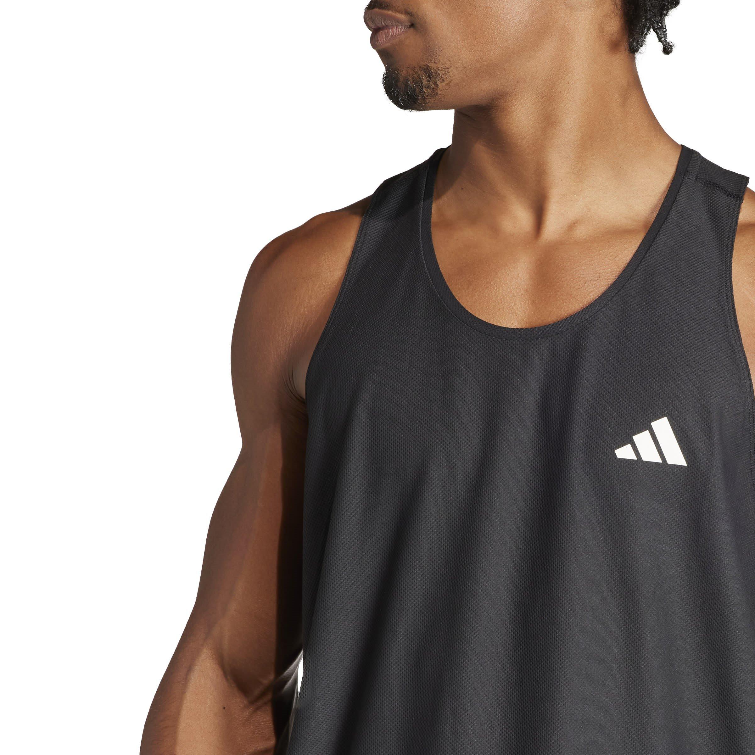Black - adidas - Own The Run Tank Mens - 5