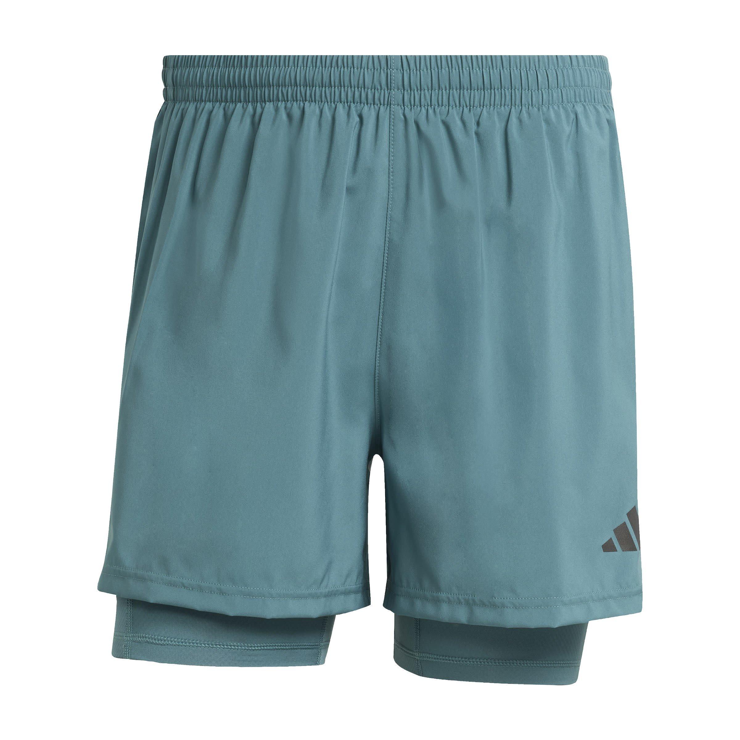 Adidas Men's Own The Run 2-In-1 Running Shorts - Preloved Teal - XL