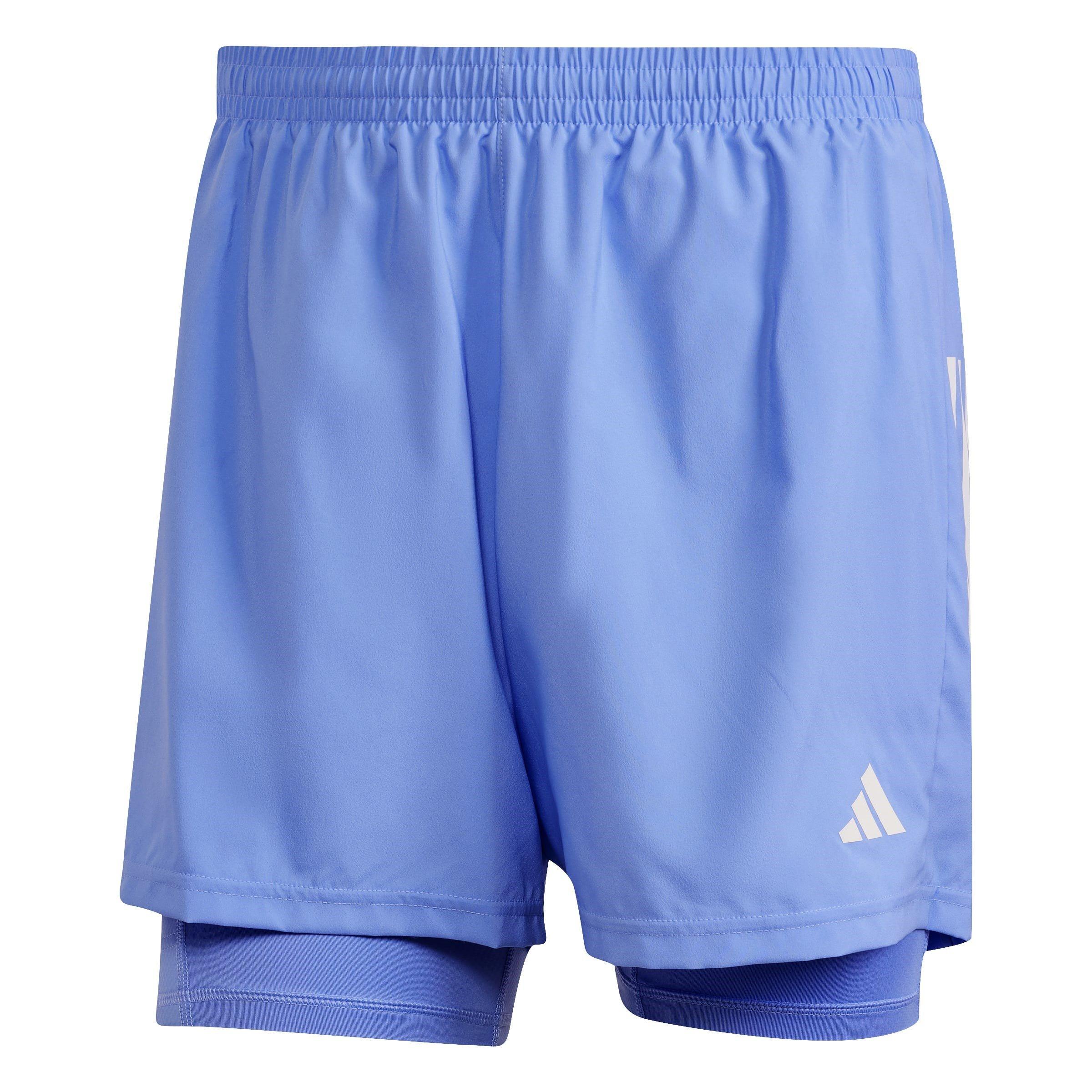 Adidas Men's Own The Run 2-In-1 Running Shorts - Blue Fusion - XL