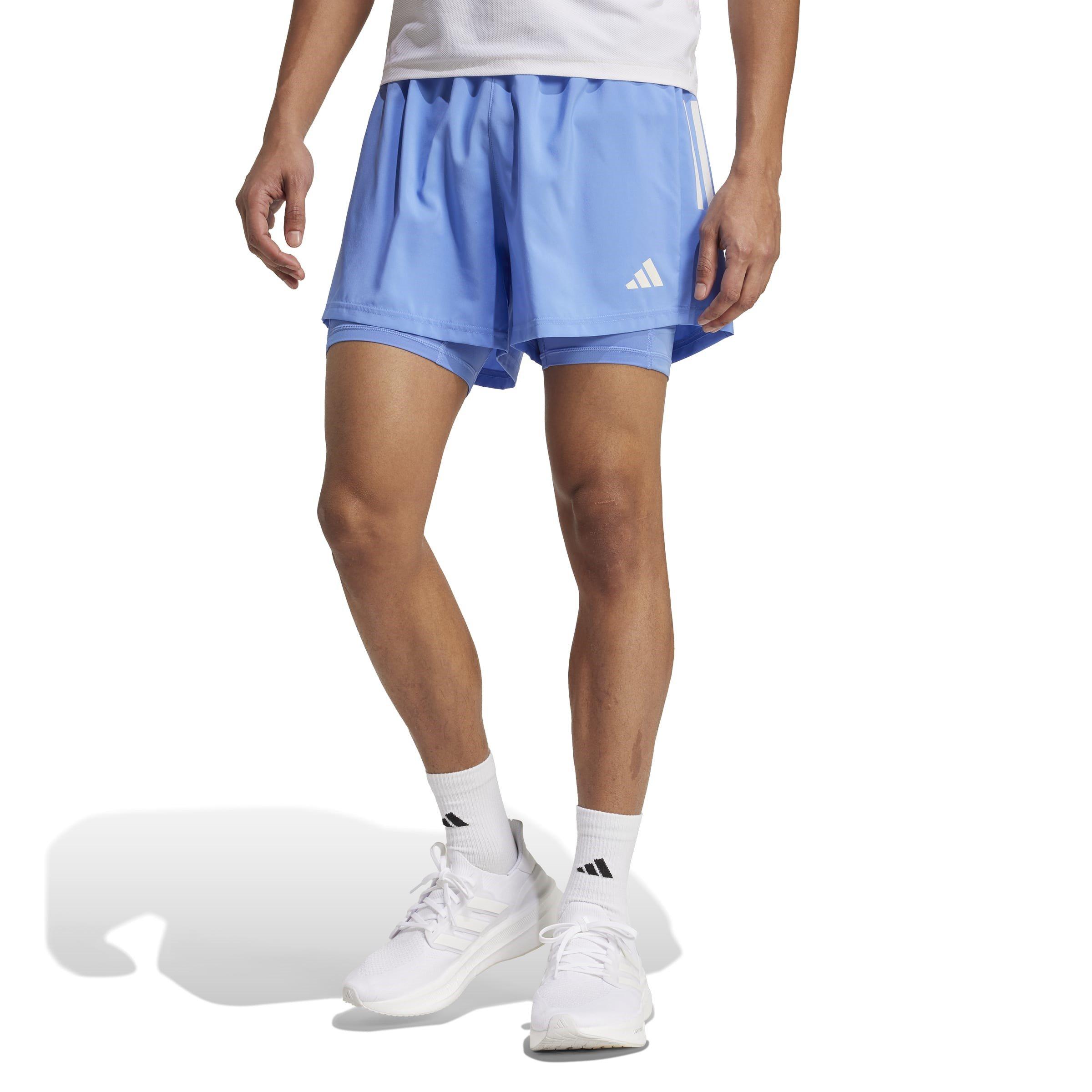 Blue Fusion - adidas - Own the Run 2-in-1 Running Shorts Mens - 2