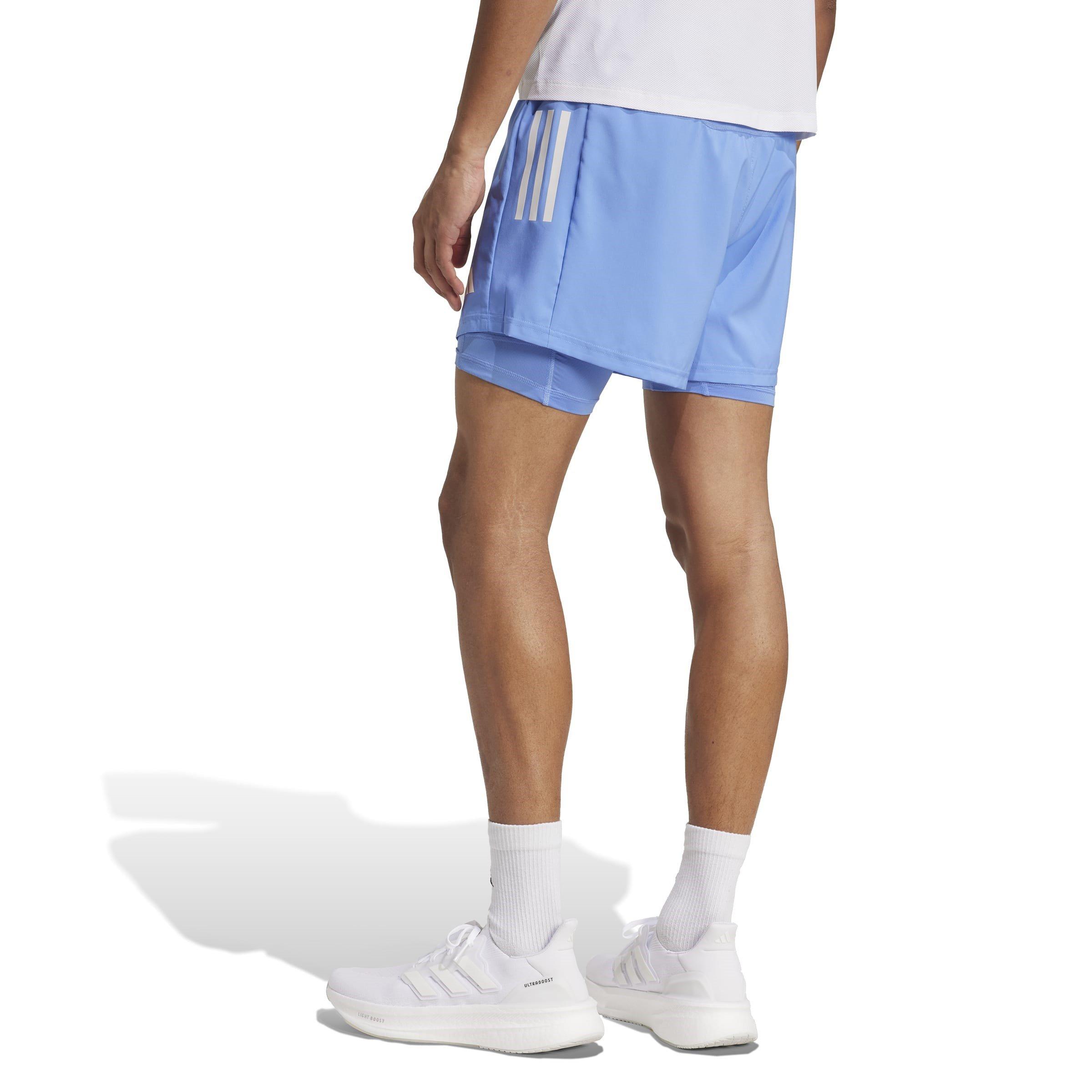 Blue Fusion - adidas - Own the Run 2-in-1 Running Shorts Mens - 3