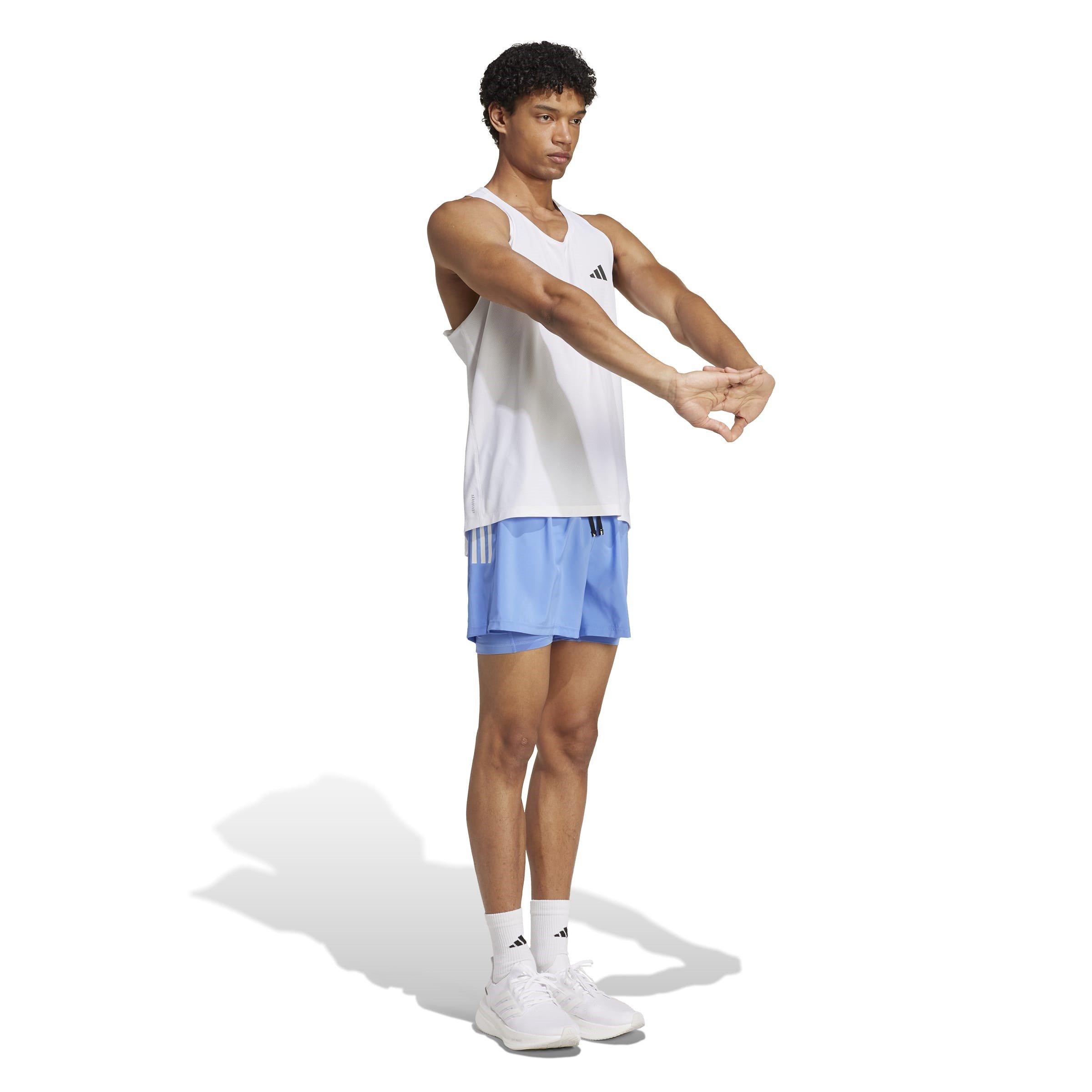 Blue Fusion - adidas - Own the Run 2-in-1 Running Shorts Mens - 4