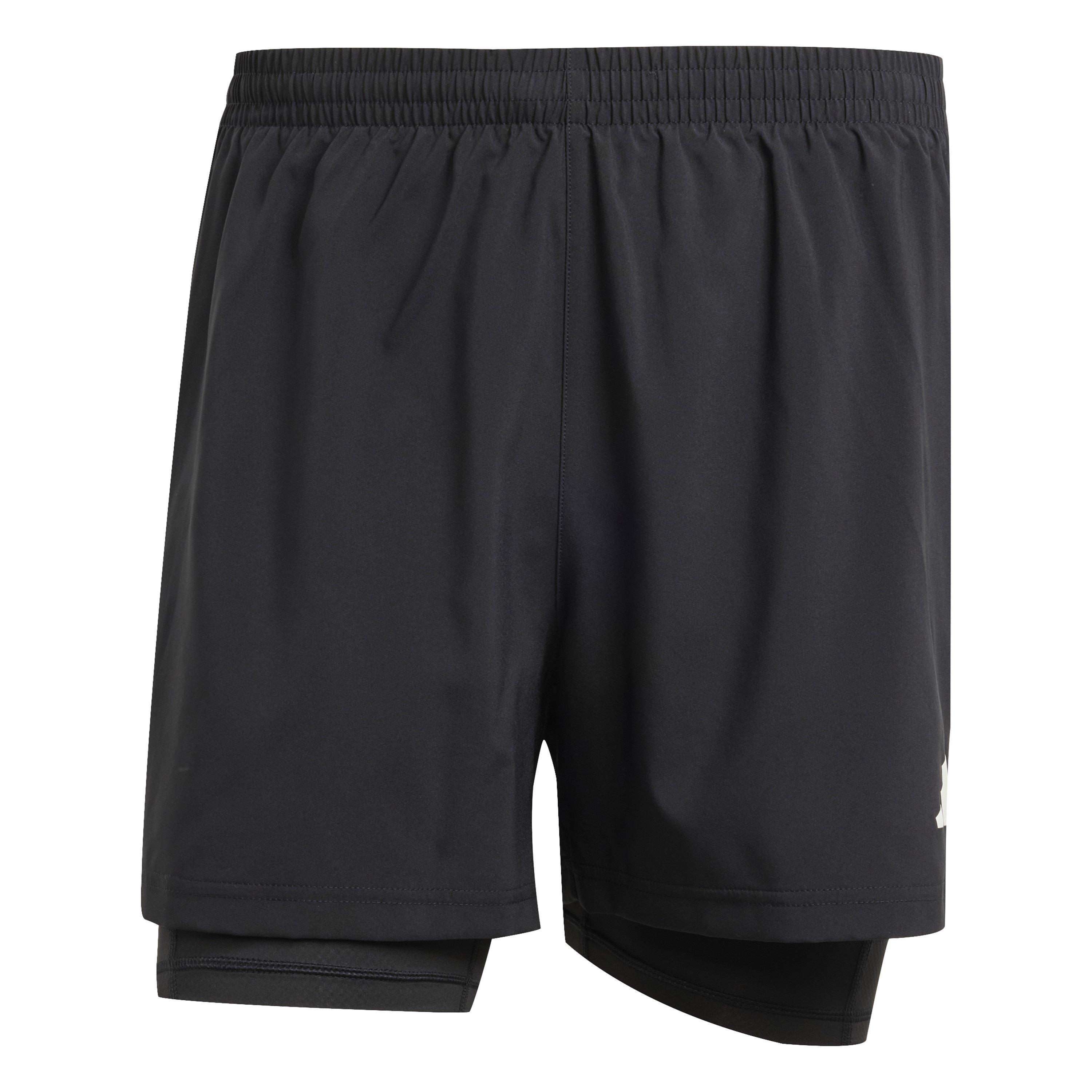 Crna - adidas - Own the Run 2-in-1 Running Shorts Mens - 1