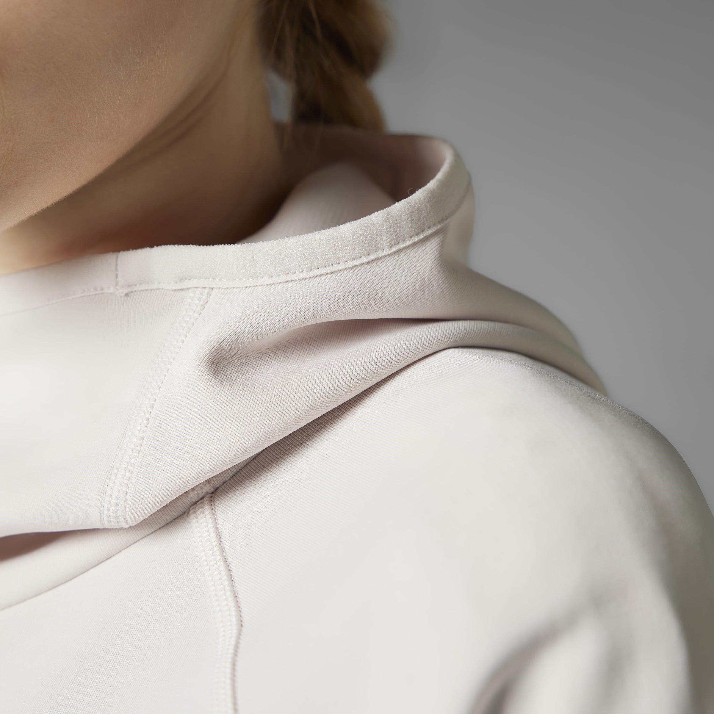 Mauve - adidas - Own The Run 3-Stripes Hoodie Womens - 12