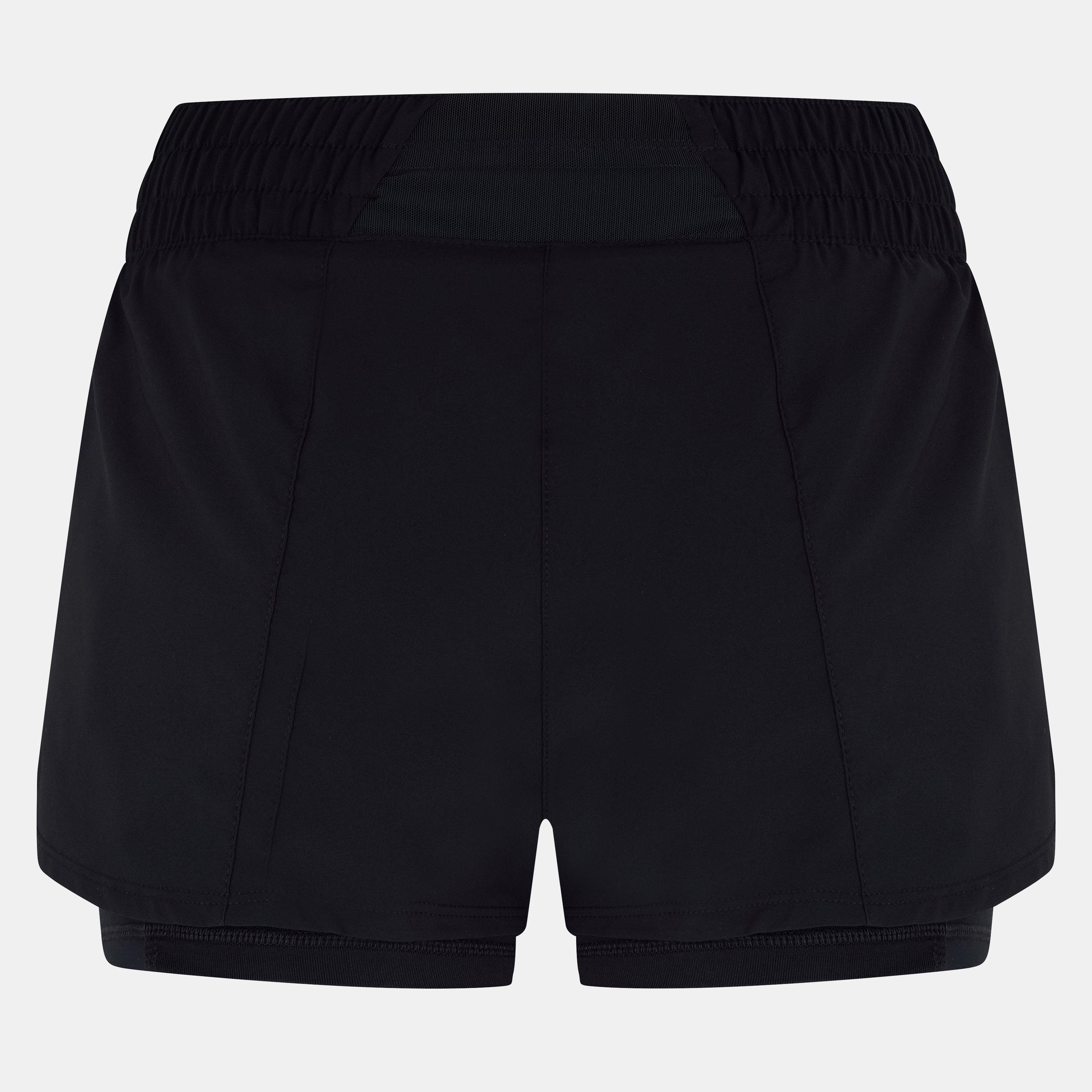 Crna - Nike - One Women's Dri-FIT Mid-Rise 3 2-in-1 Shorts - 2