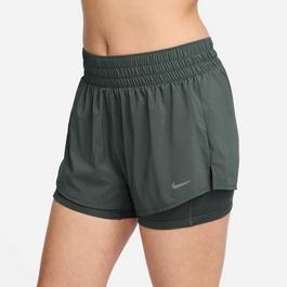 Nike One Womens Dri FIT Mid Rise 3 2 in 1 Shorts