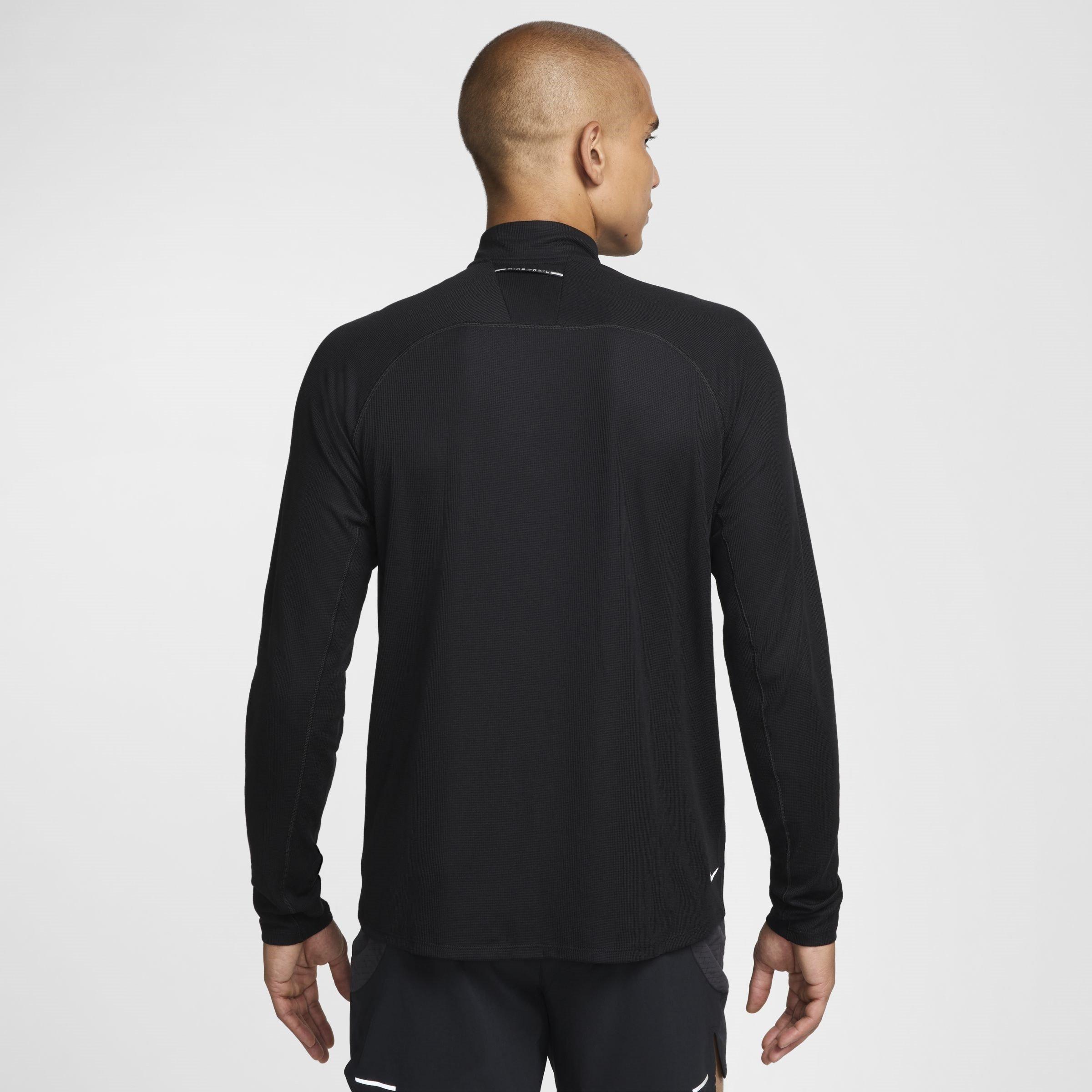 Blk/Smt Wht - Nike - Trail Long Sleeve Mid Layer T-Shirt - 2