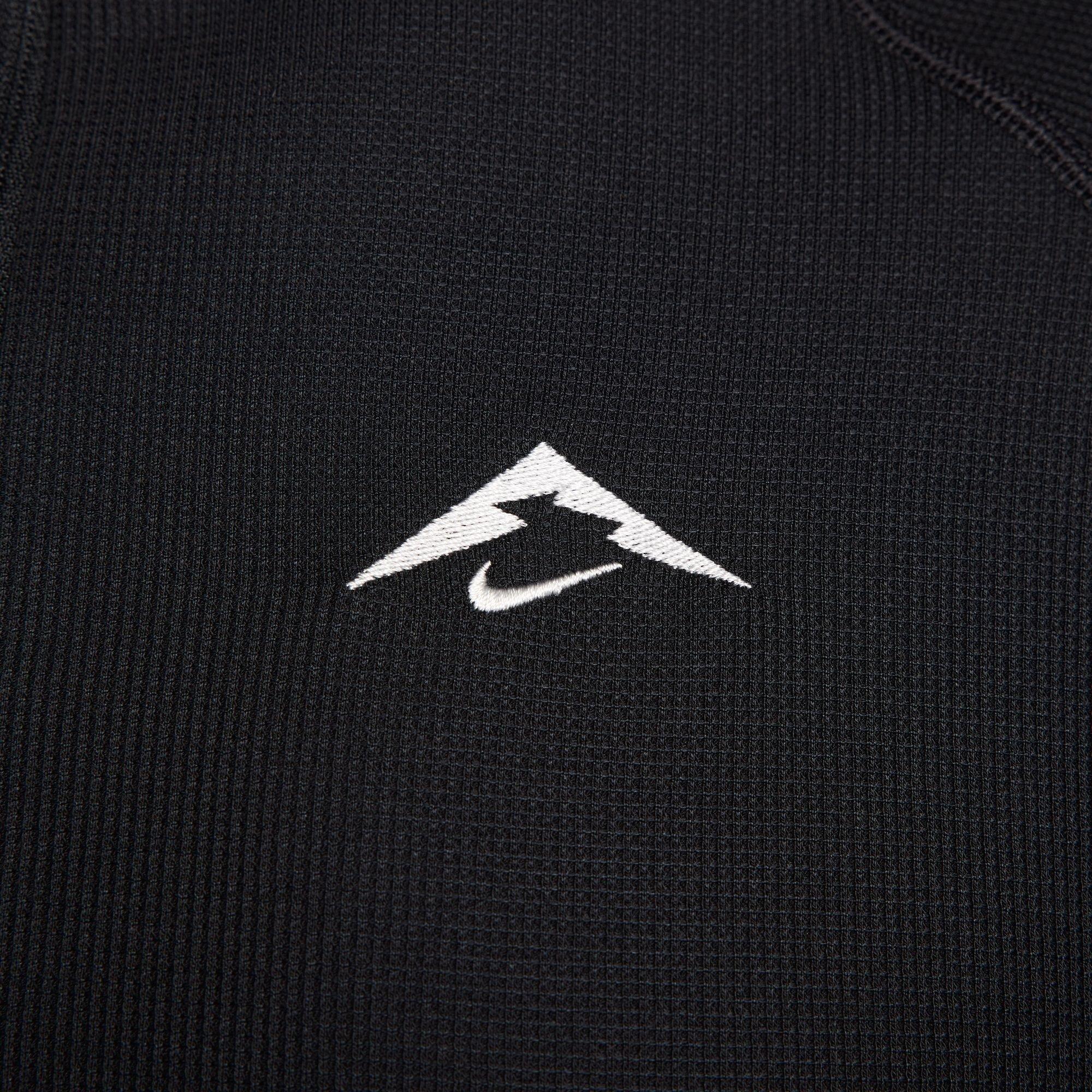 Blk/Smt Wht - Nike - Trail Long Sleeve Mid Layer T-Shirt - 4