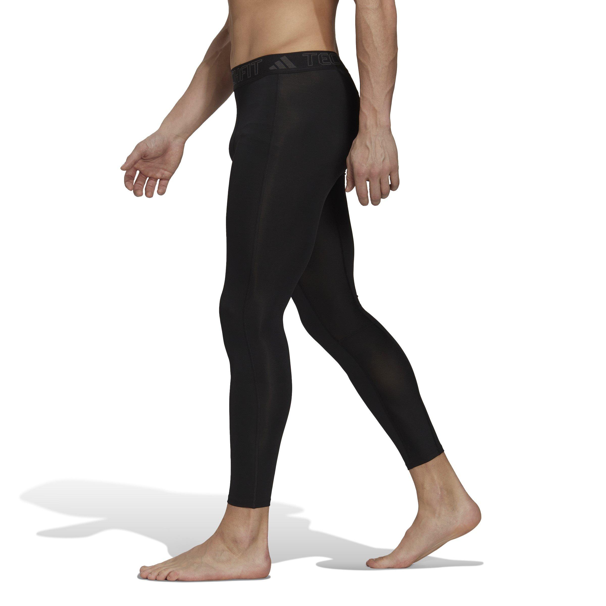 ZWART - adidas - Techfit Training Long Tights Mens - 3