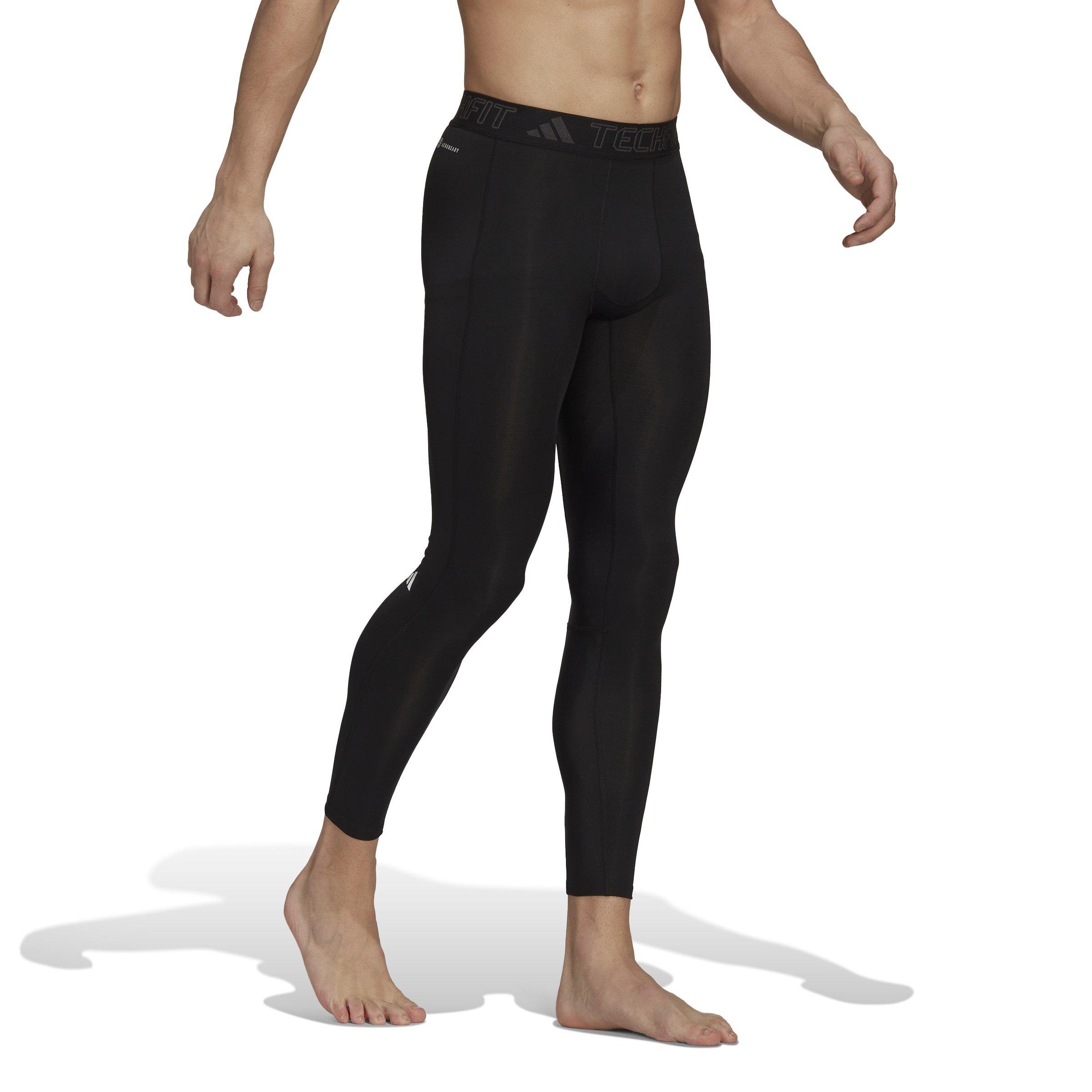 ZWART - adidas - Techfit Training Long Tights Mens - 5