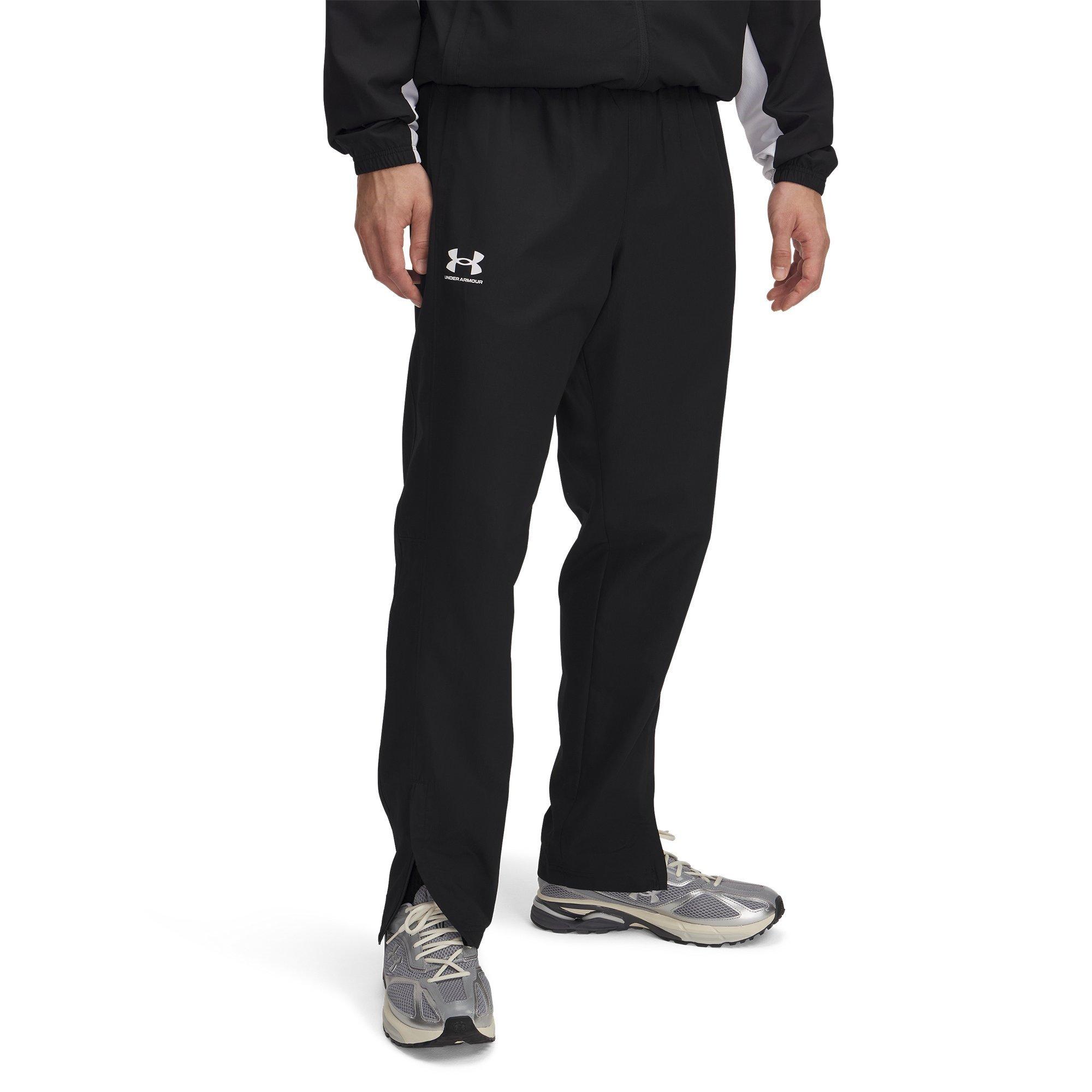 Black/White - Under Armour - Men's Windbreaker Closed Hem Woven Joggers - 1