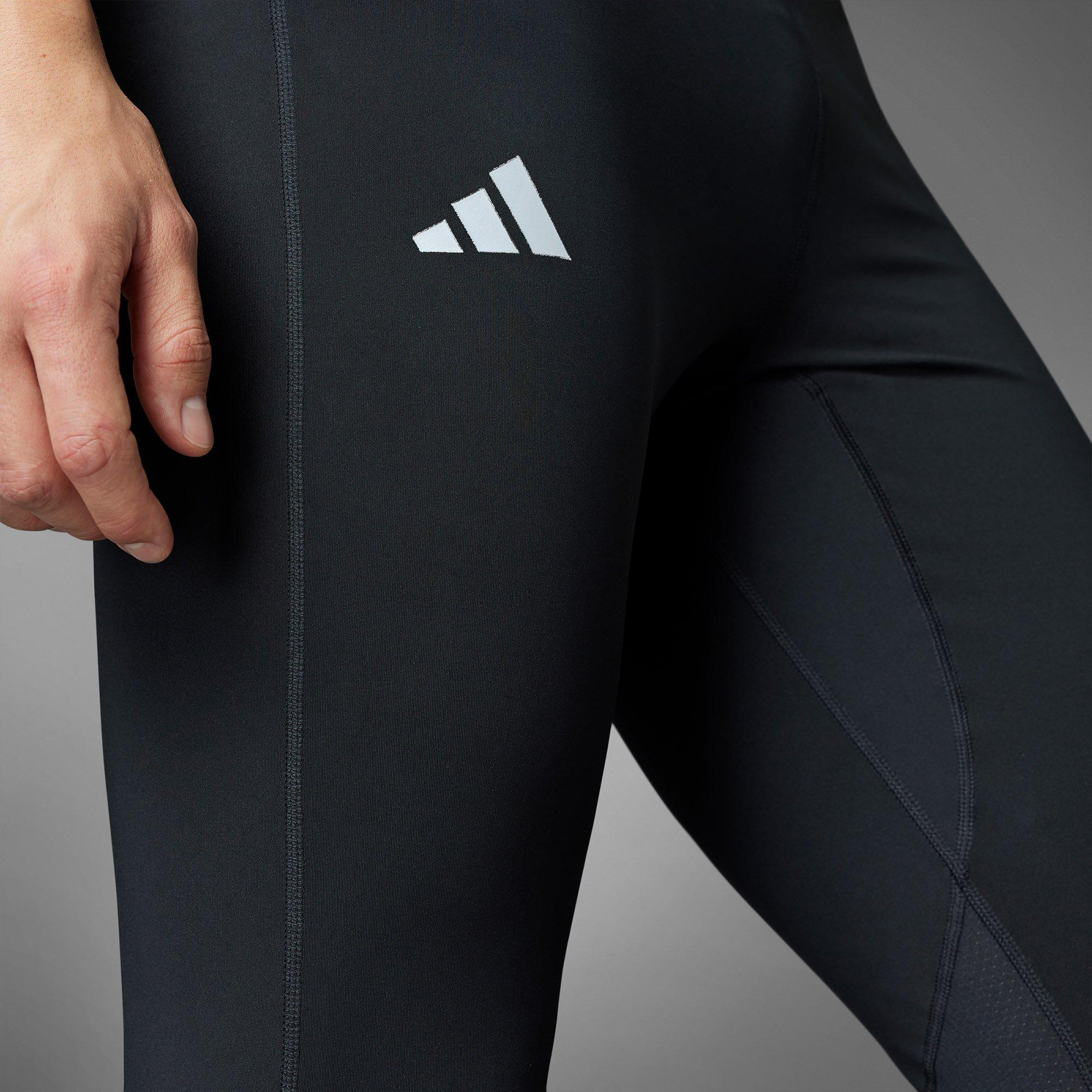 Black - adidas - Adizero Essentials Mens Running Long Leggings - 14