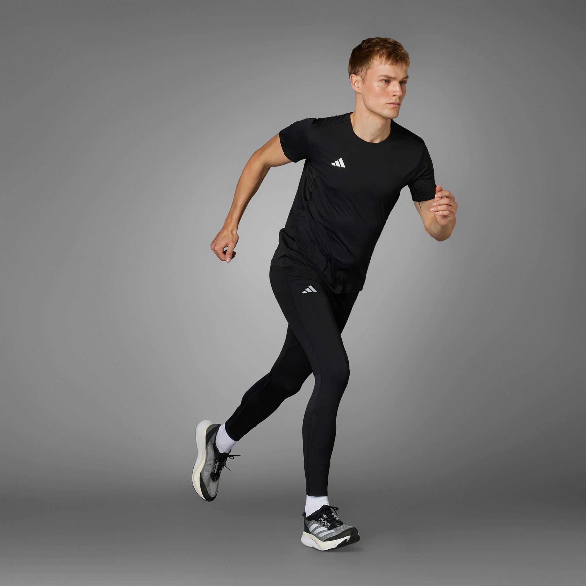 Black - adidas - Adizero Essentials Mens Running Long Leggings - 9