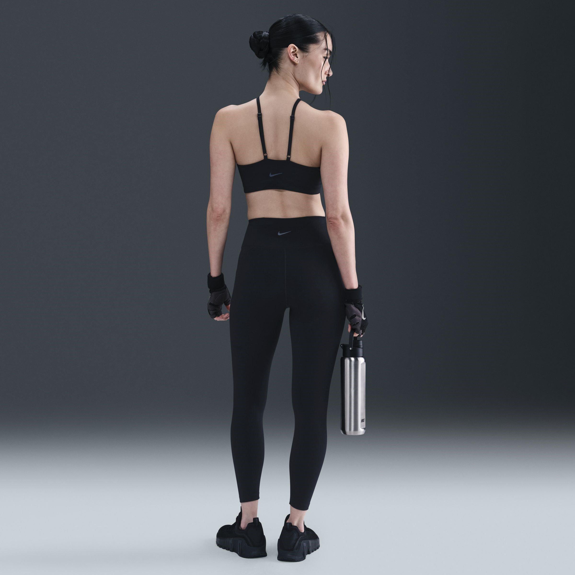 Black/Black - Nike - One Womens High-Waisted 7/8 Performance Leggings - 4