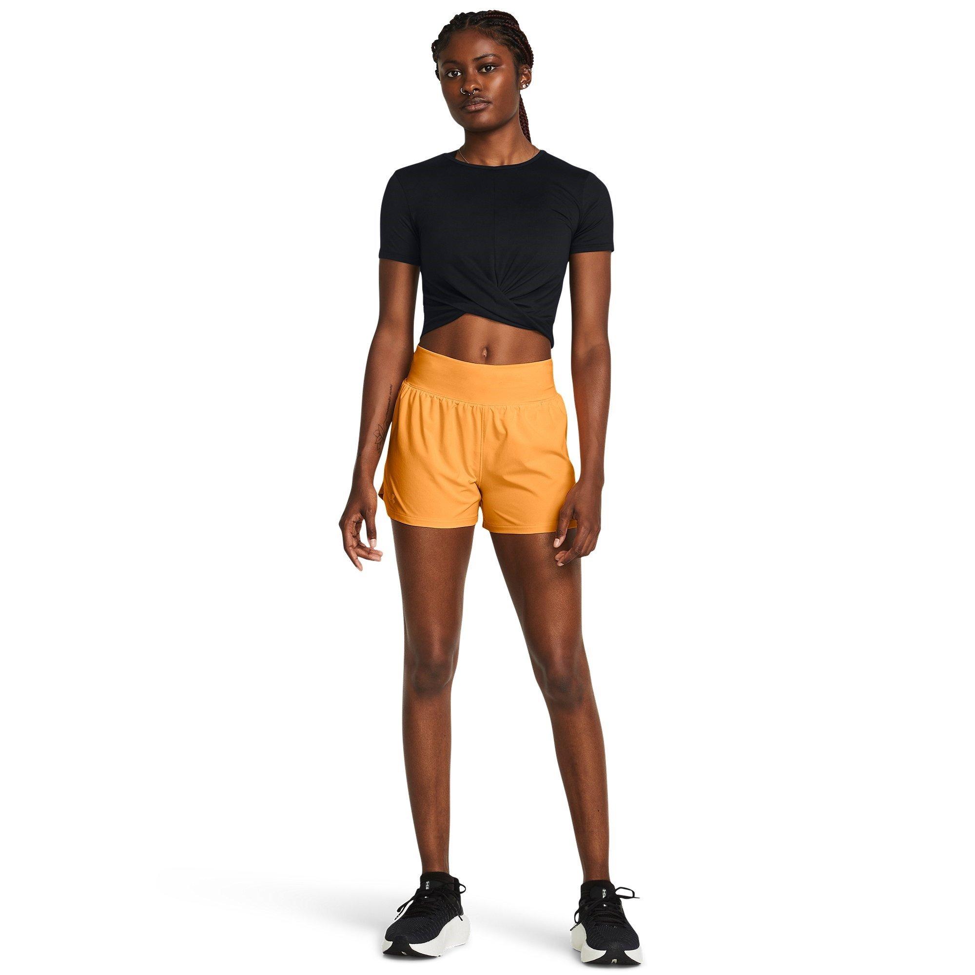 Orange - Under Armour - Women's Performance Running Shorts - 7
