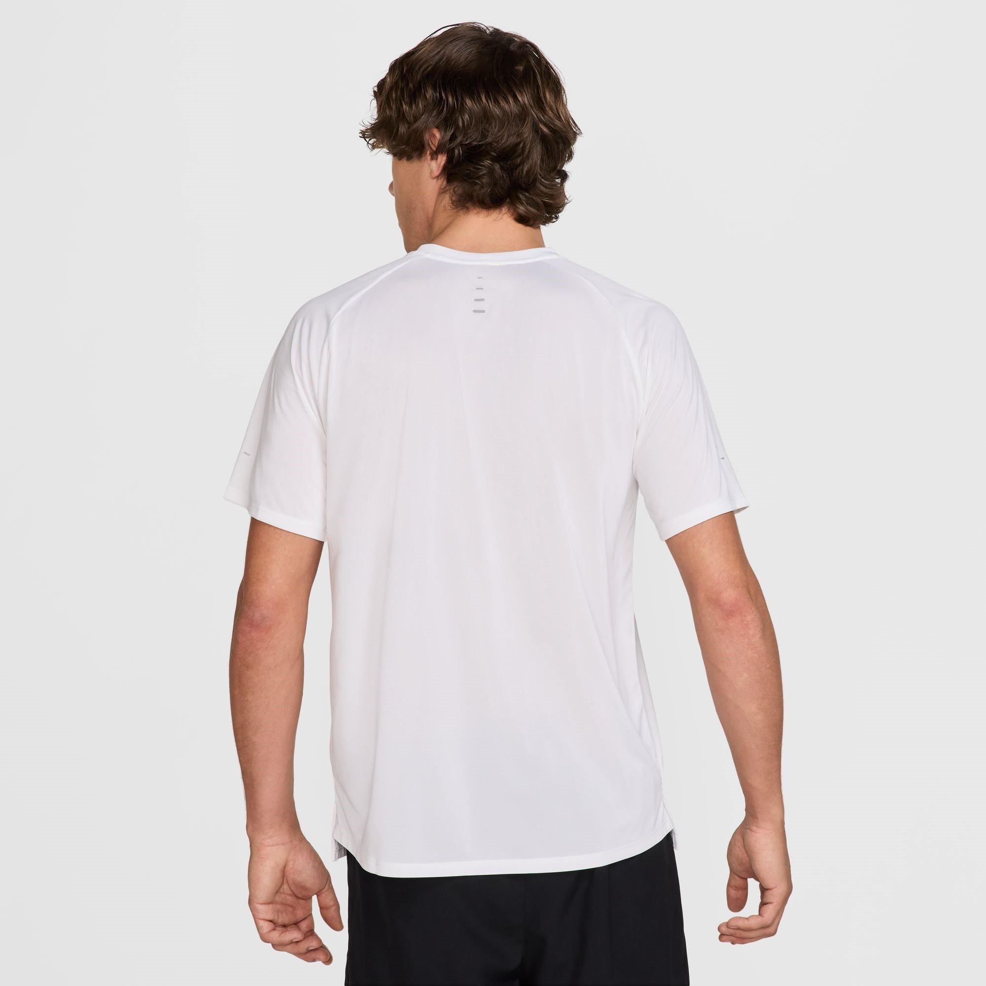 White - Nike - Mens Nike Stride Short Sleeve Performance T-Shirt - 2