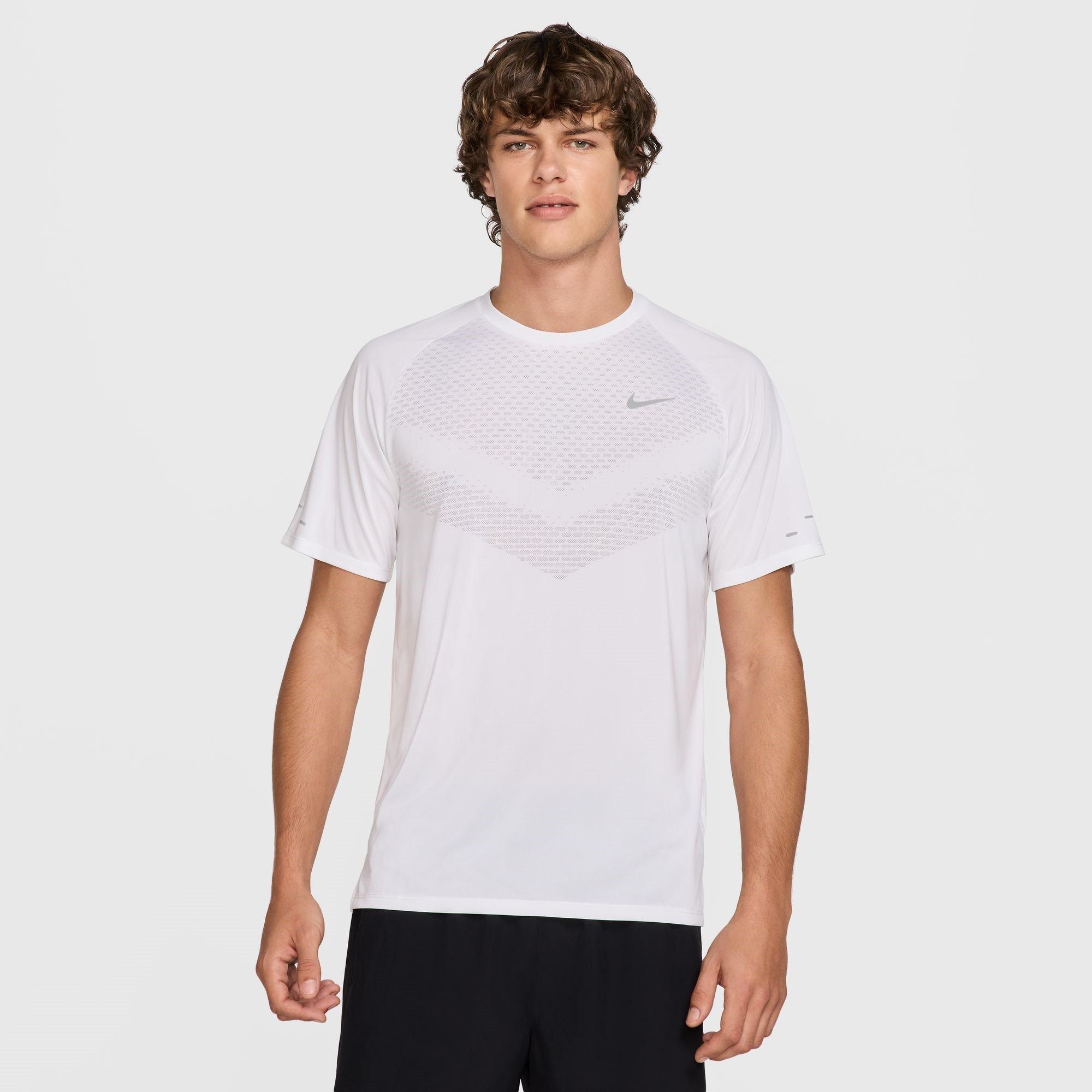 White - Nike - Mens Nike Stride Short Sleeve Performance T-Shirt - 3