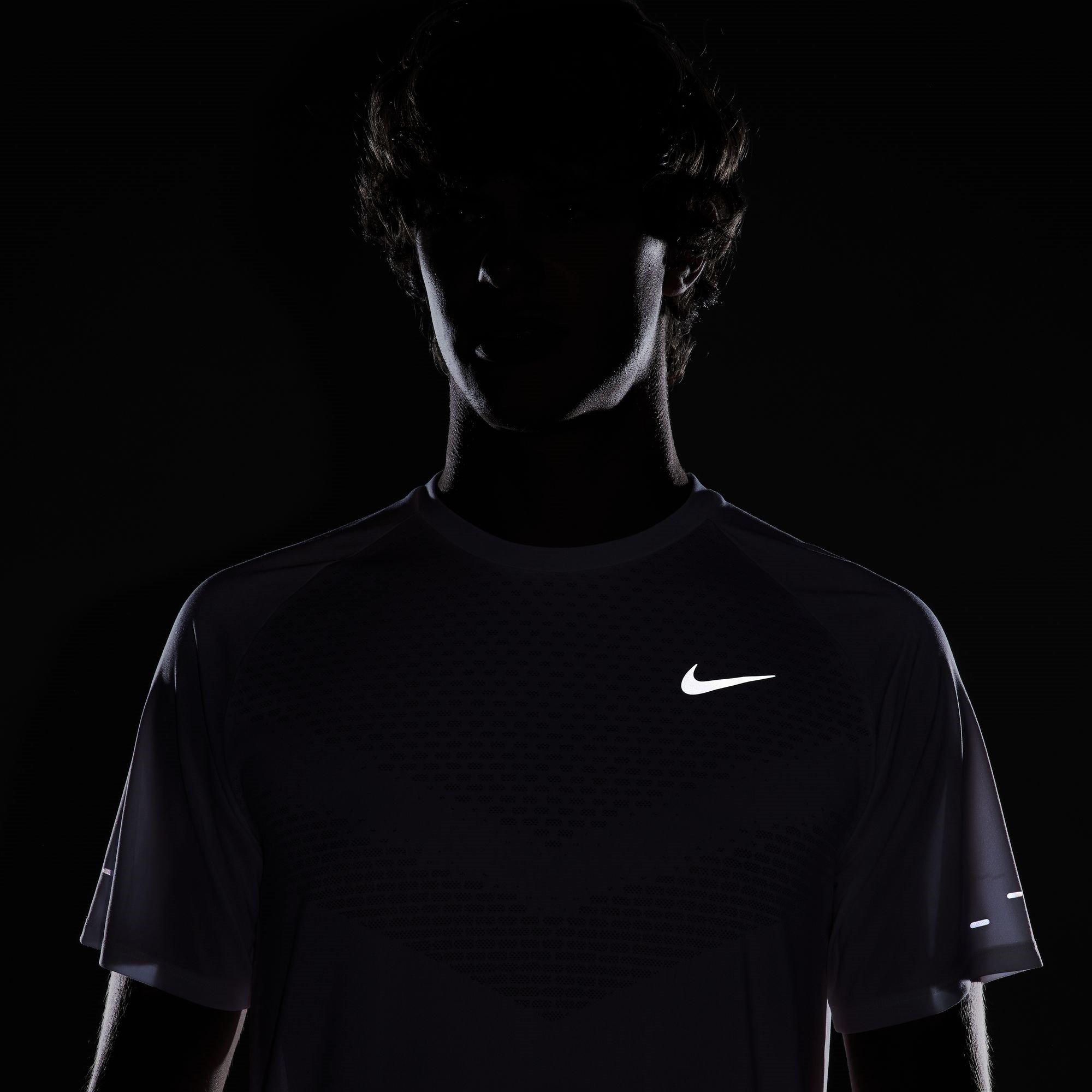 White - Nike - Mens Nike Stride Short Sleeve Performance T-Shirt - 6