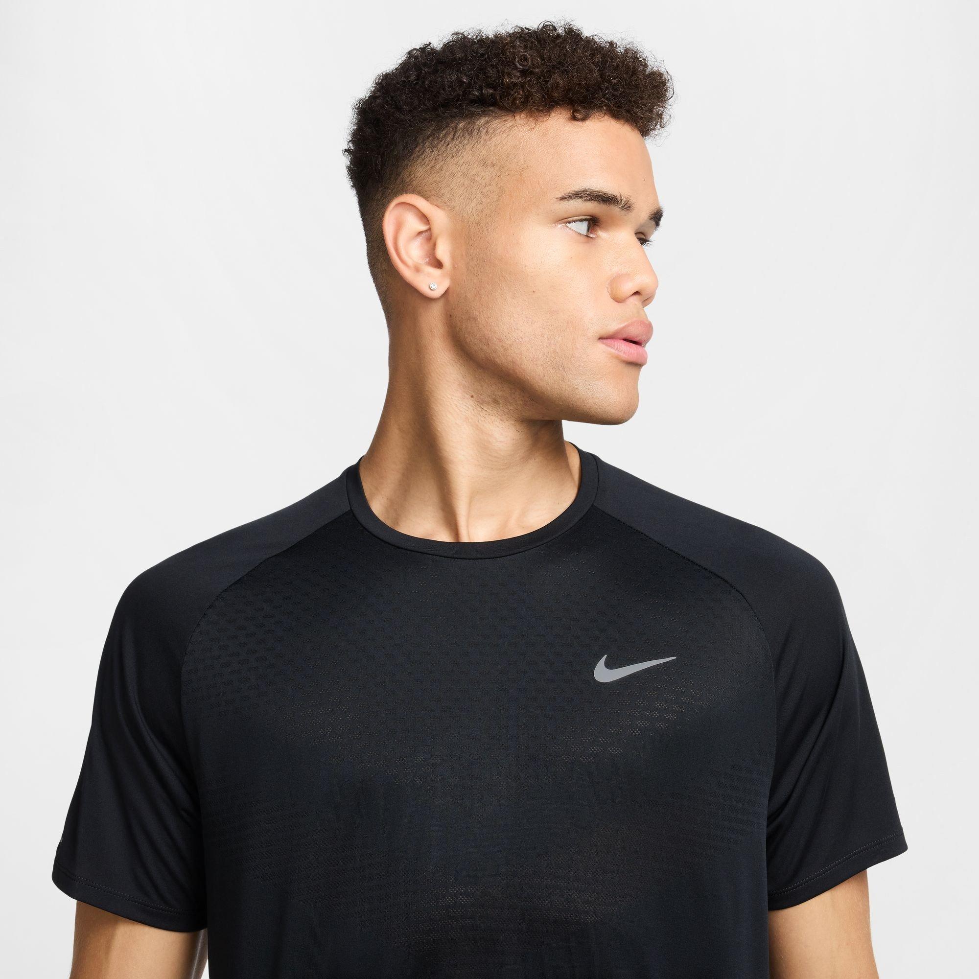 Black - Nike - Nike Stride Short Sleeve Performance T-Shirt - 5