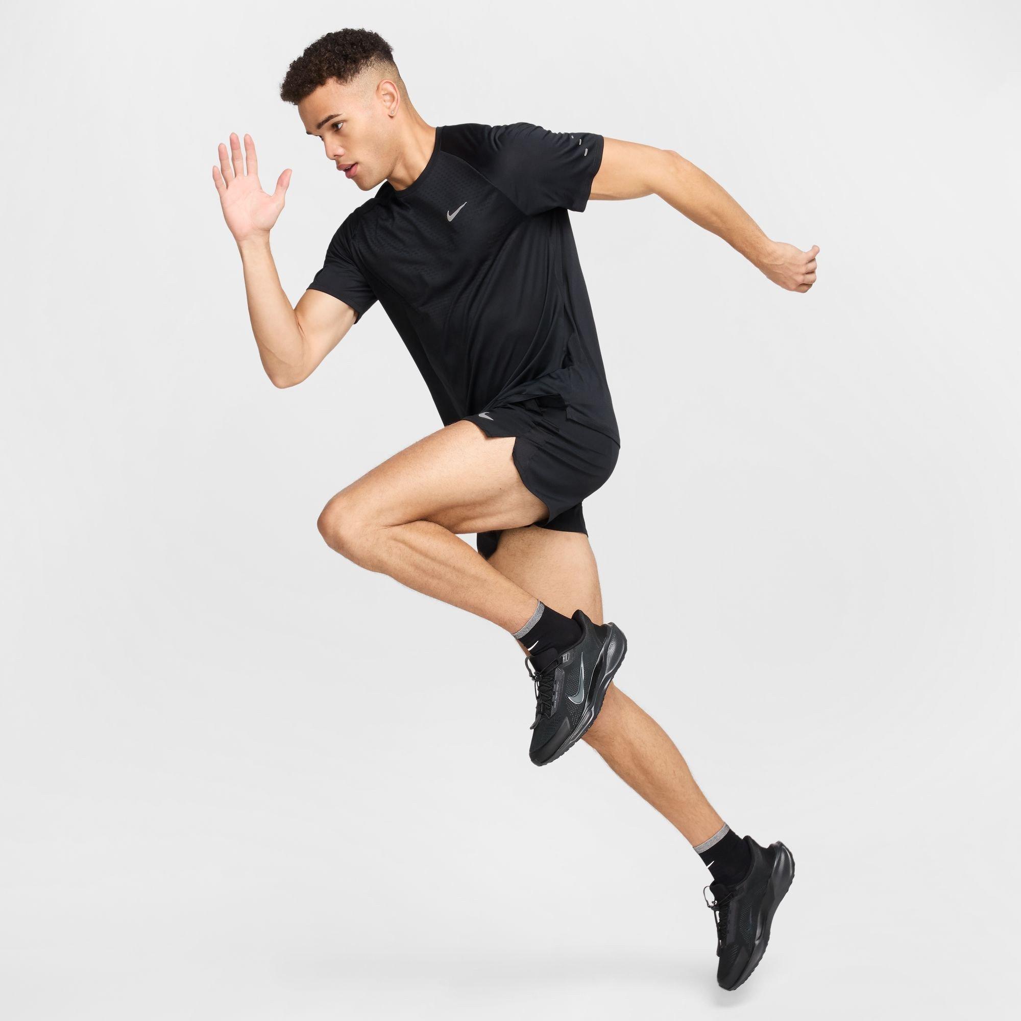 Black - Nike - Nike Stride Short Sleeve Performance T-Shirt - 7