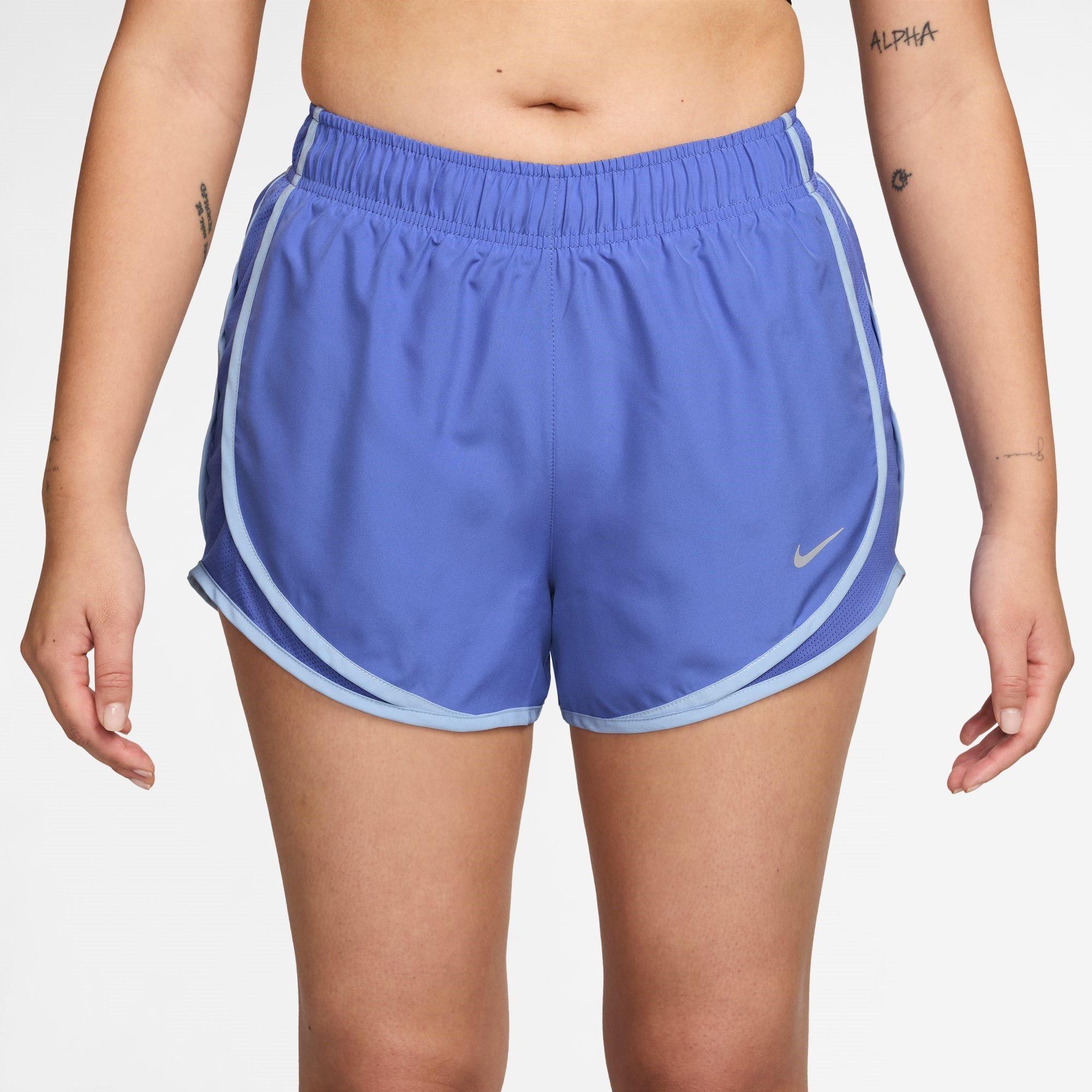 Nike Women's Tempo Dri-Fit Mid-Rise Brief-Lined Running Shorts - Sapphire/Blue - 16 (XL)