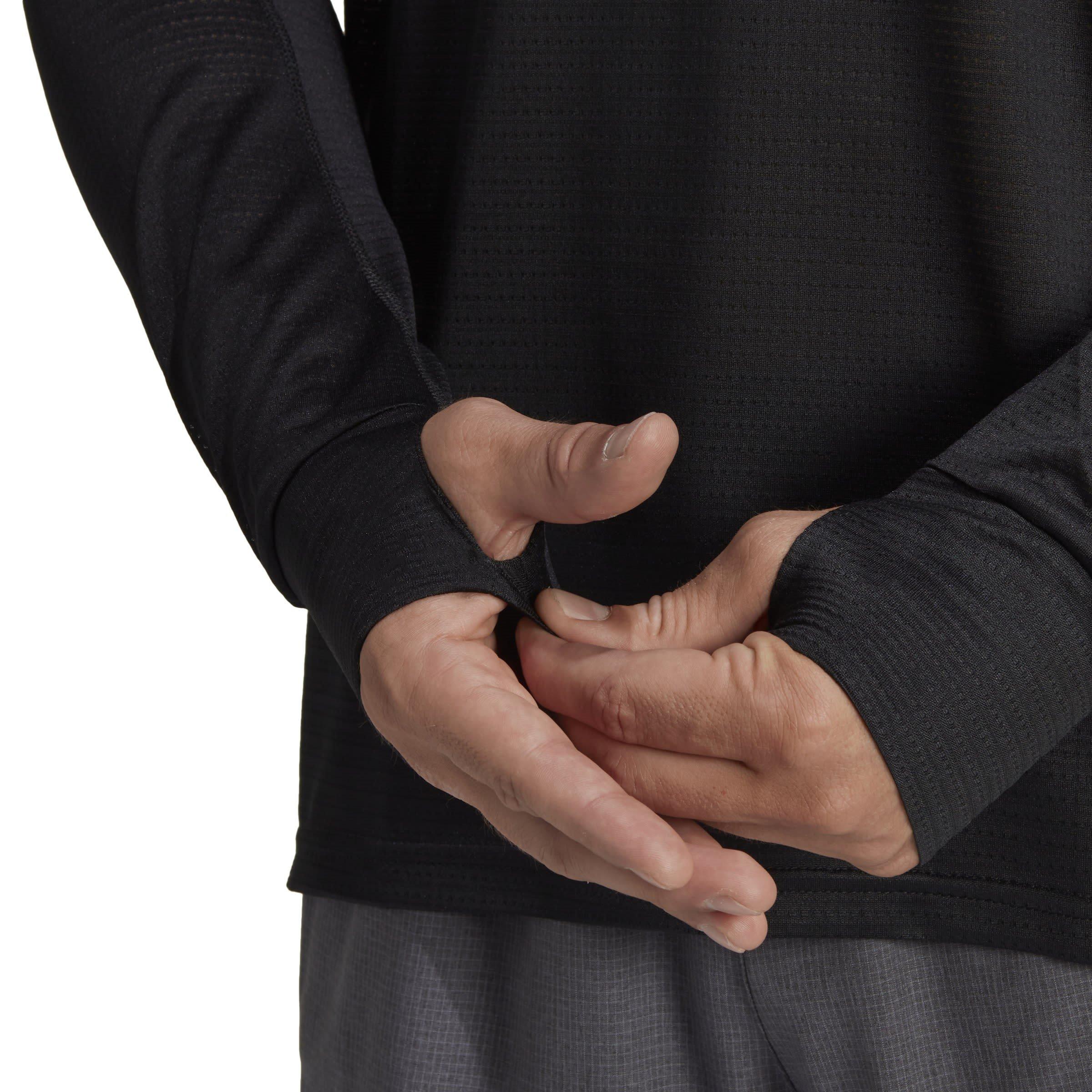 Schwarz - adidas - Own The Run Long-Sleeve Top Adults - 5