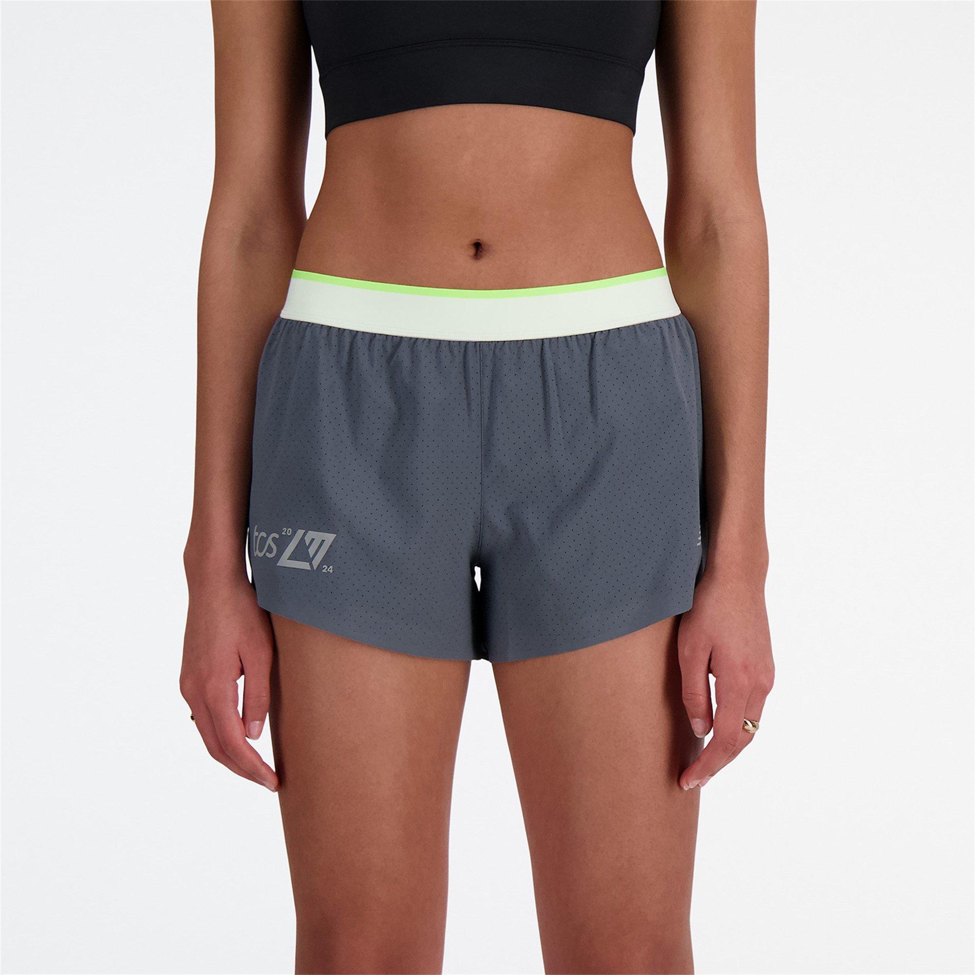 Gris/Blanc - New Balance - Performance Running Shorts - 2