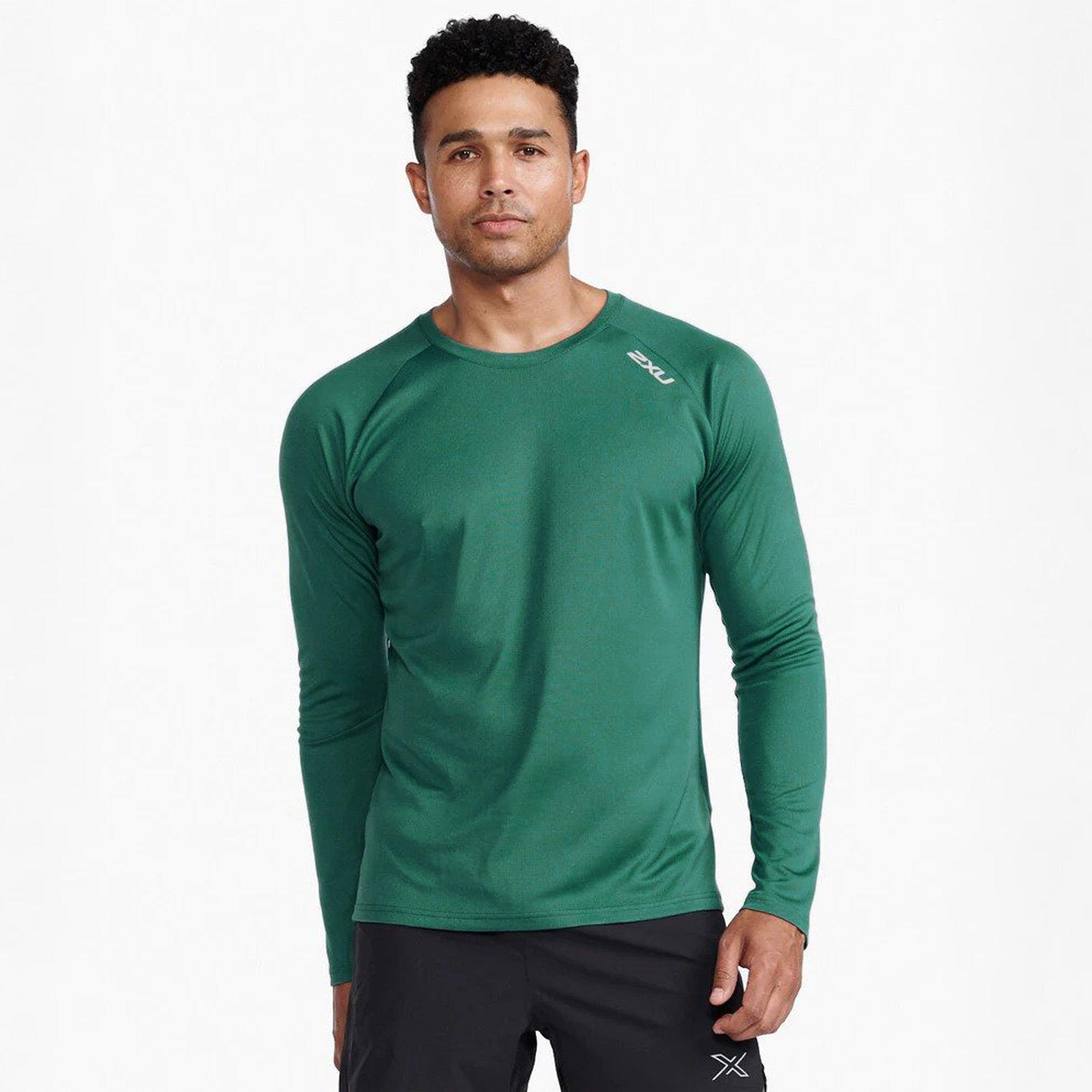 Frst.Green/Blk - 2XU - Aspire Long Sleeve T-Shirt Mens - 5