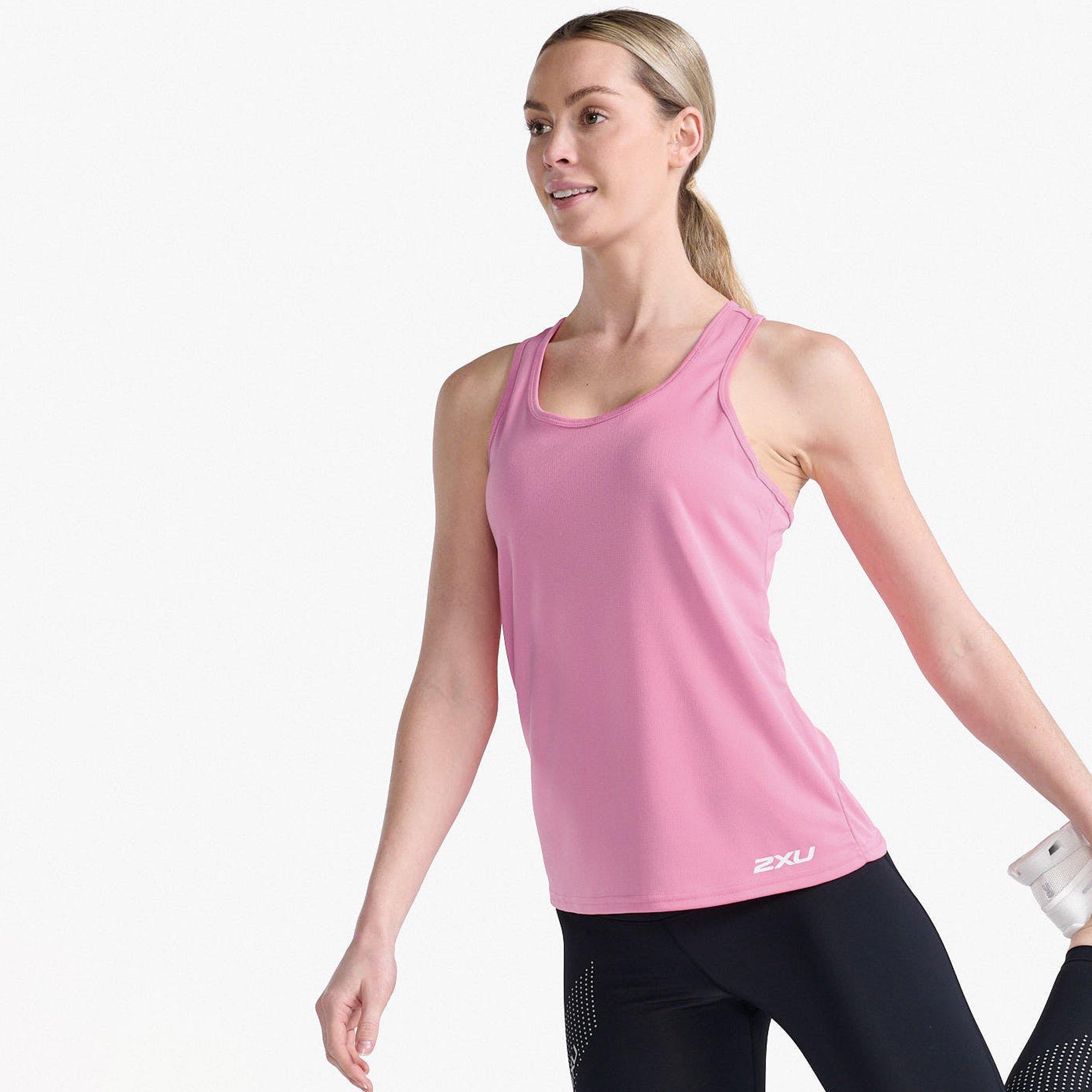 Pstl Pink/Wht - 2XU - Aspire Singlet Vest Womens - 3