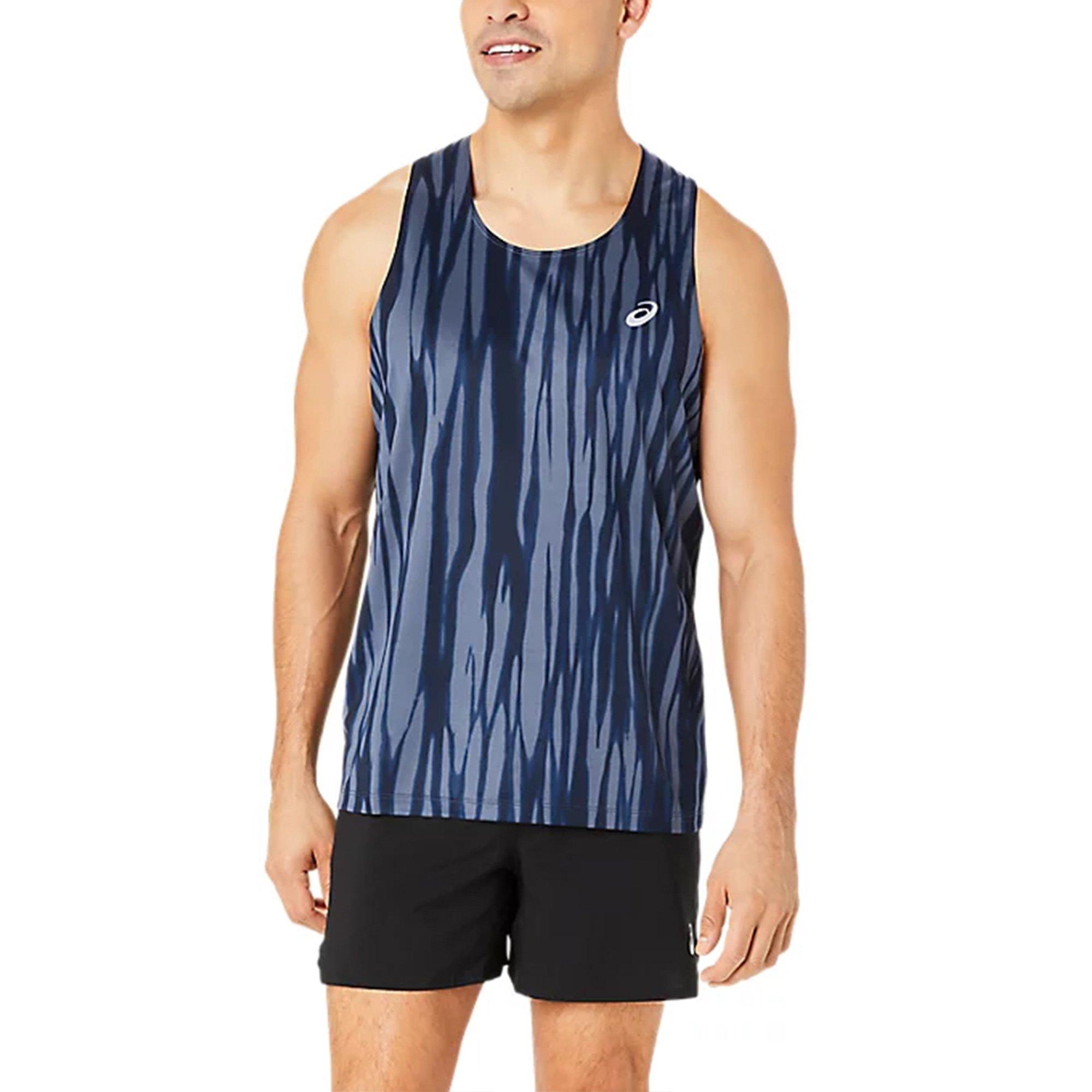 BLUE EXPANSE/MI - Asics - Road All Over Print Singlet Mens - 1