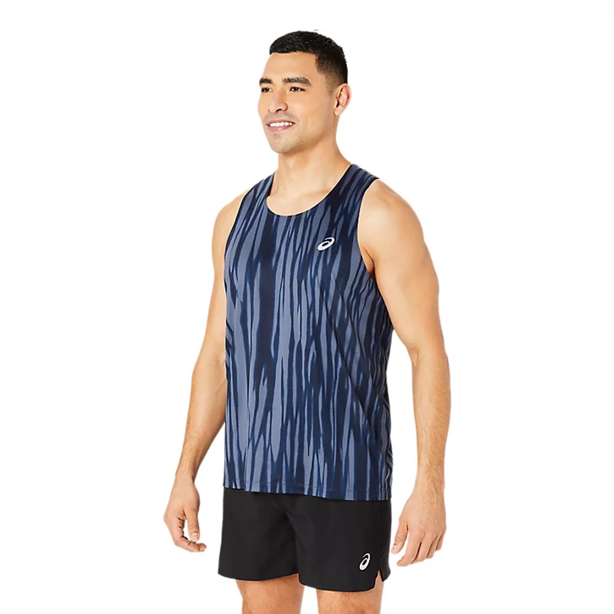 BLUE EXPANSE/MI - Asics - Road All Over Print Singlet Mens - 5