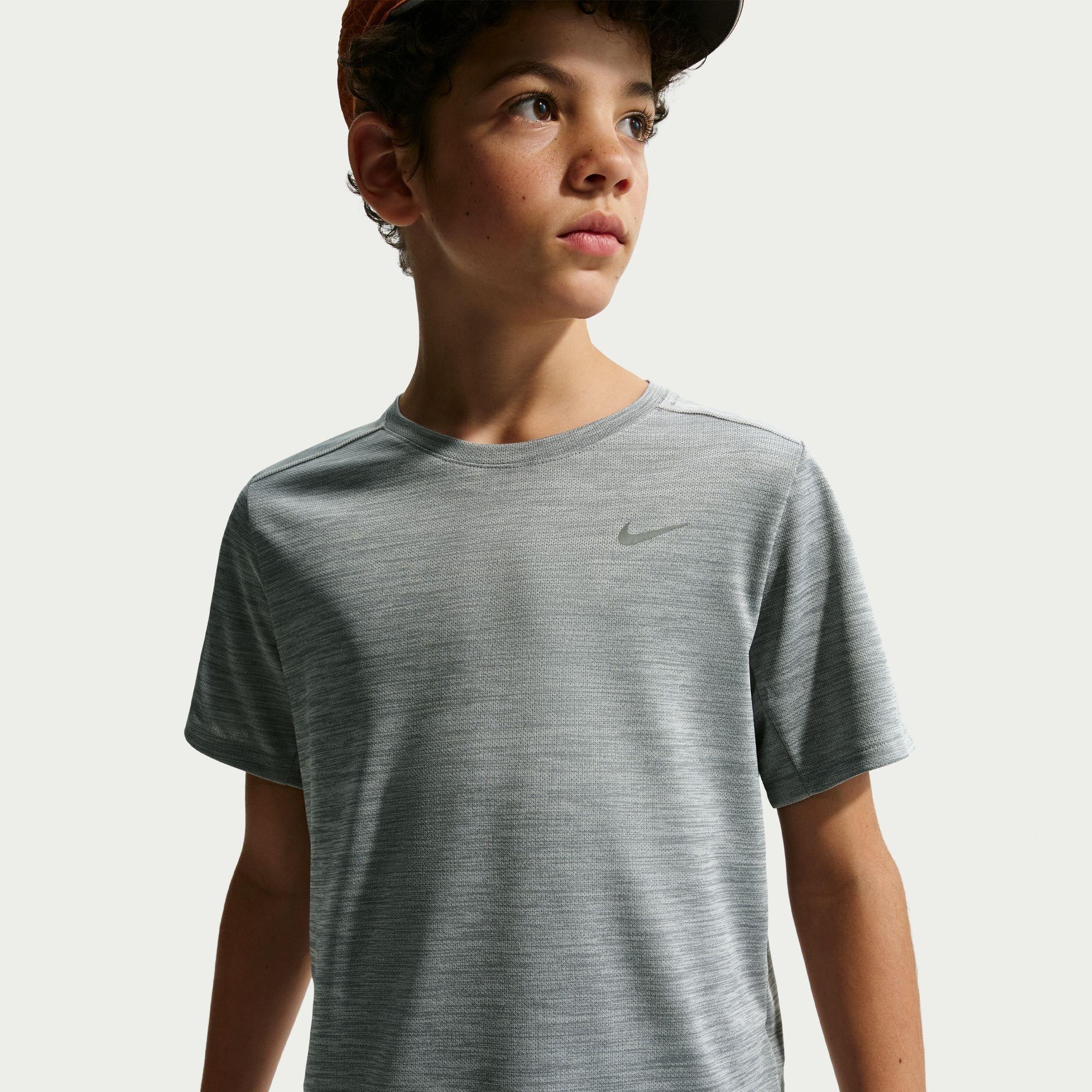 Smoke Grey - Nike - Dri-FIT Miler Big Kids' (Boys') Training Top - 2