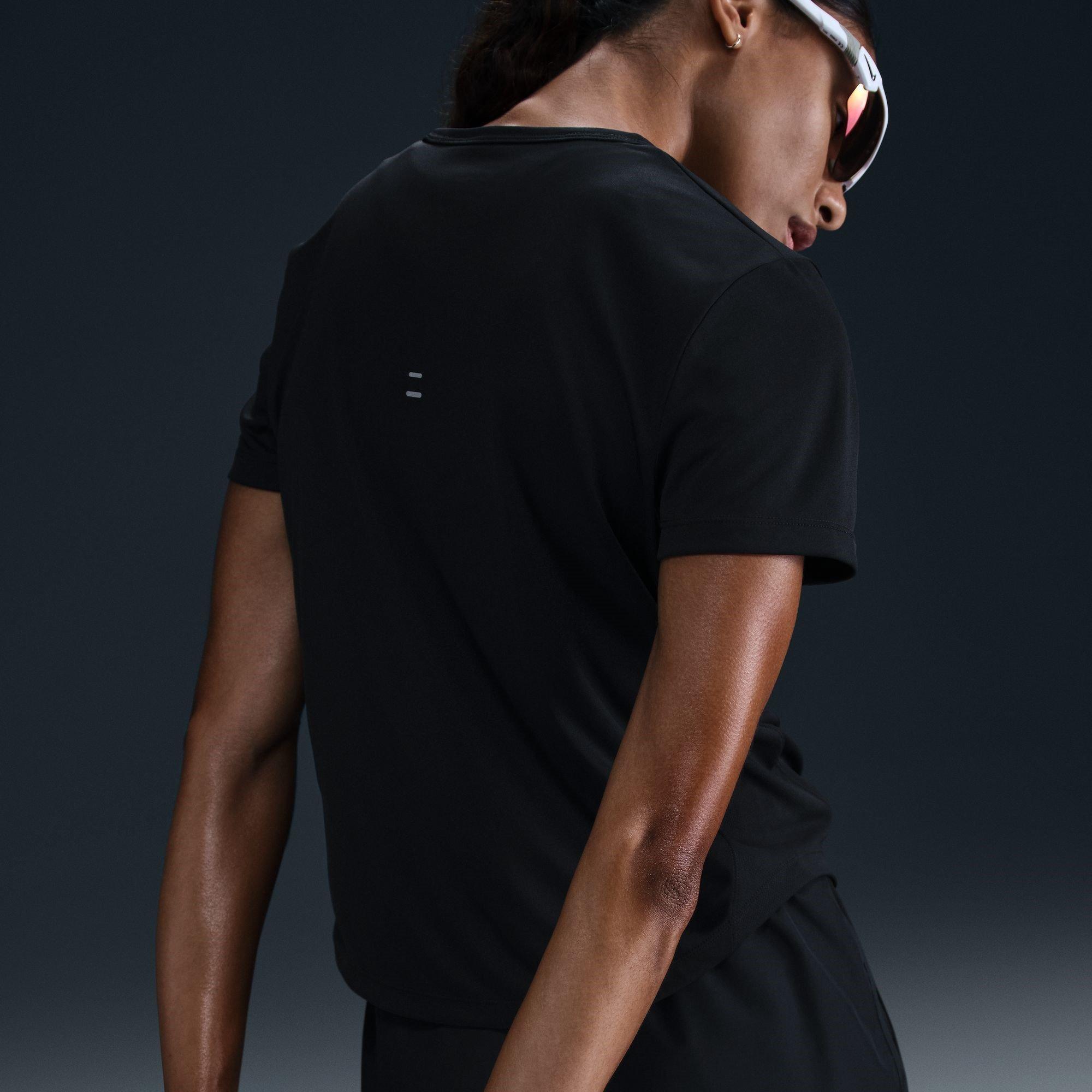 Schwarz - Nike - Tempo Women's Dri-FIT Short-Sleeve Running Top - 10