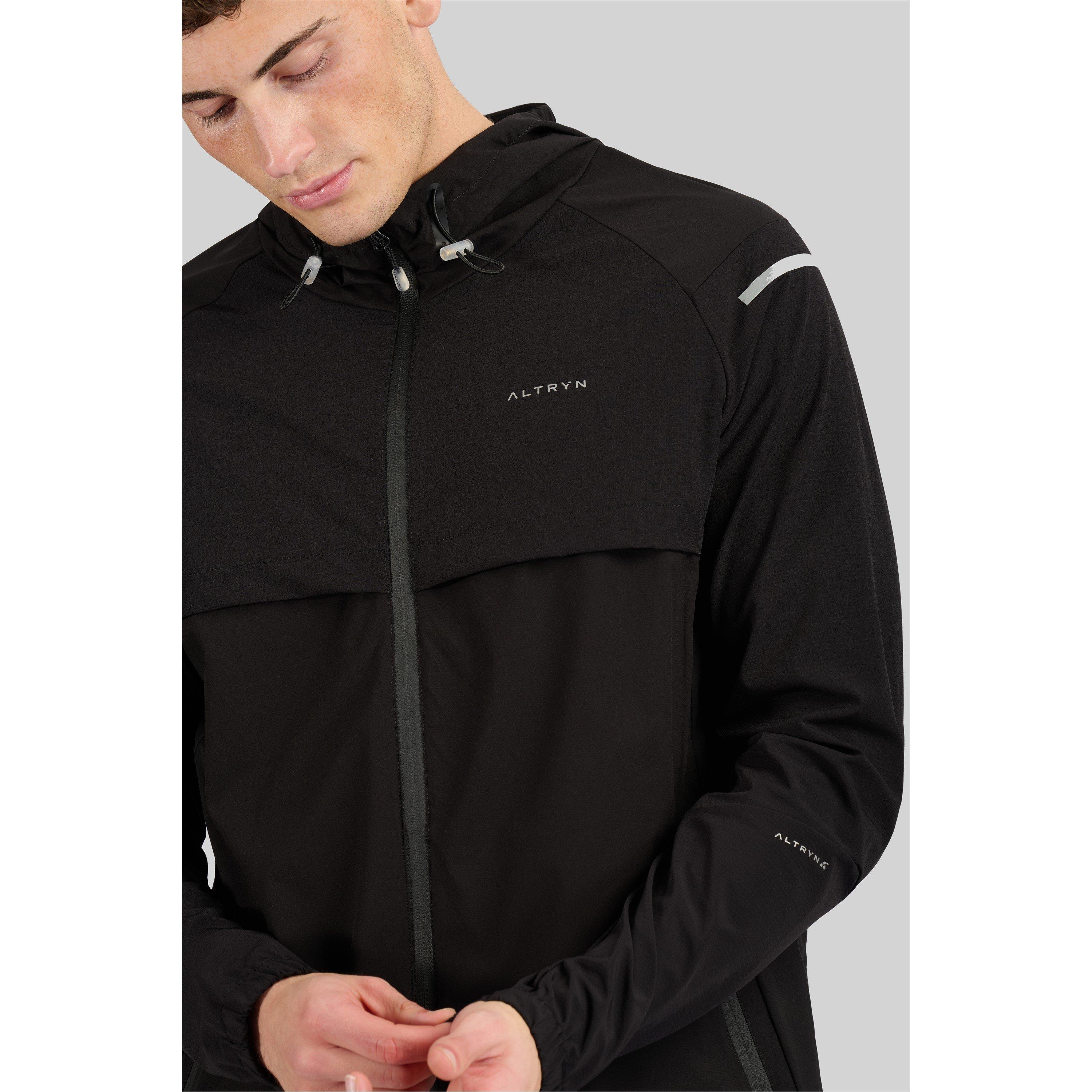 Black - ALTRYN - Ascend Tech Water Resistant Reflective Performance Running Jacket - 2