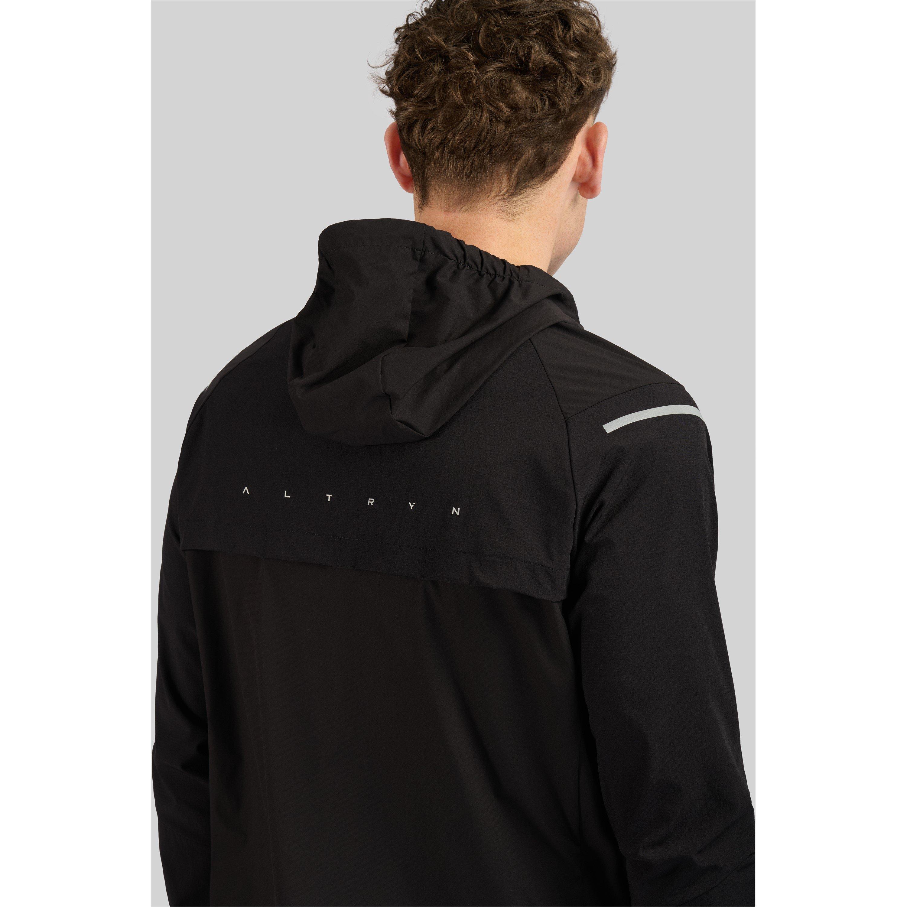 Black - ALTRYN - Ascend Tech Water Resistant Reflective Performance Running Jacket - 3