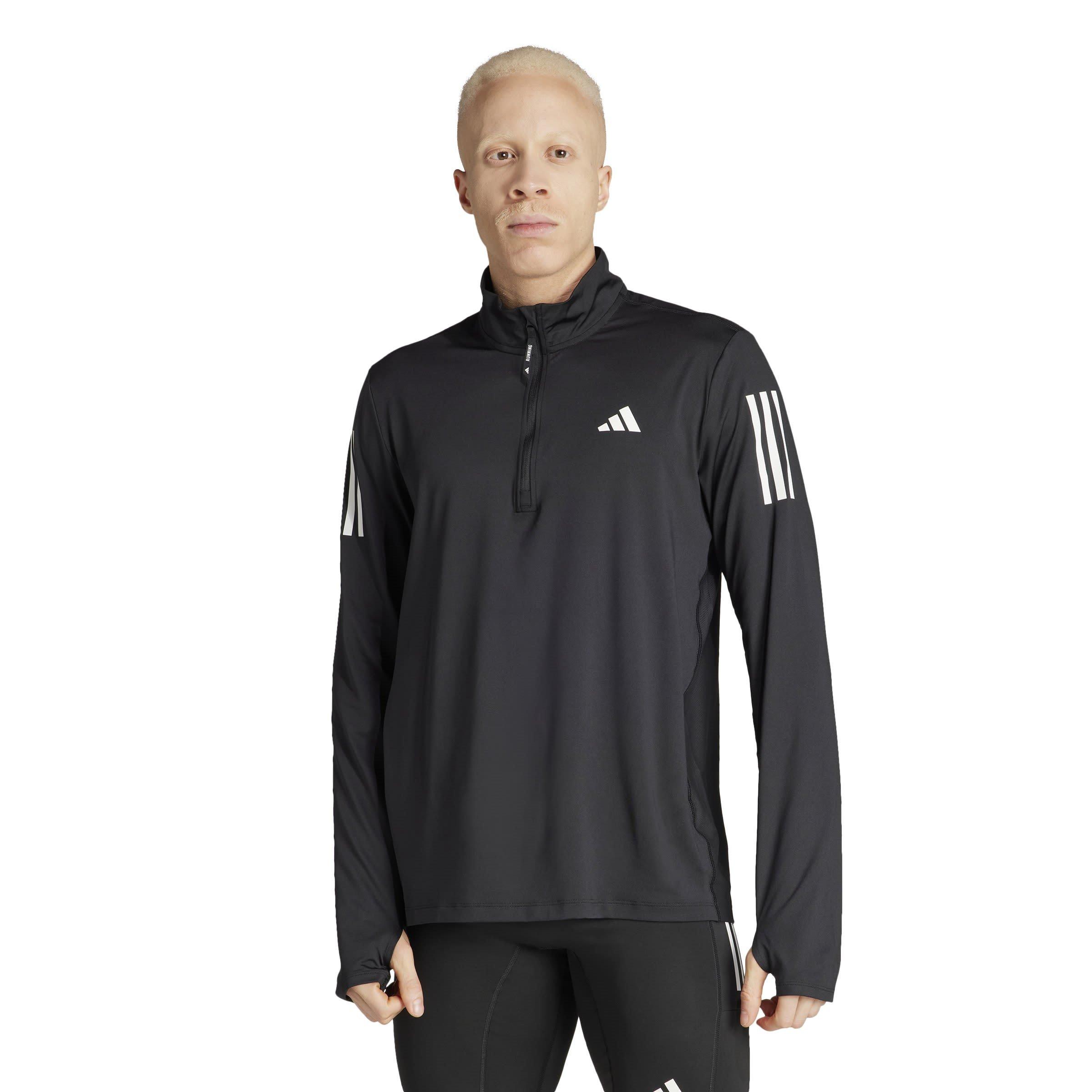 Schwarz - adidas - Own The Run Half-Zip Running Top Mens - 3