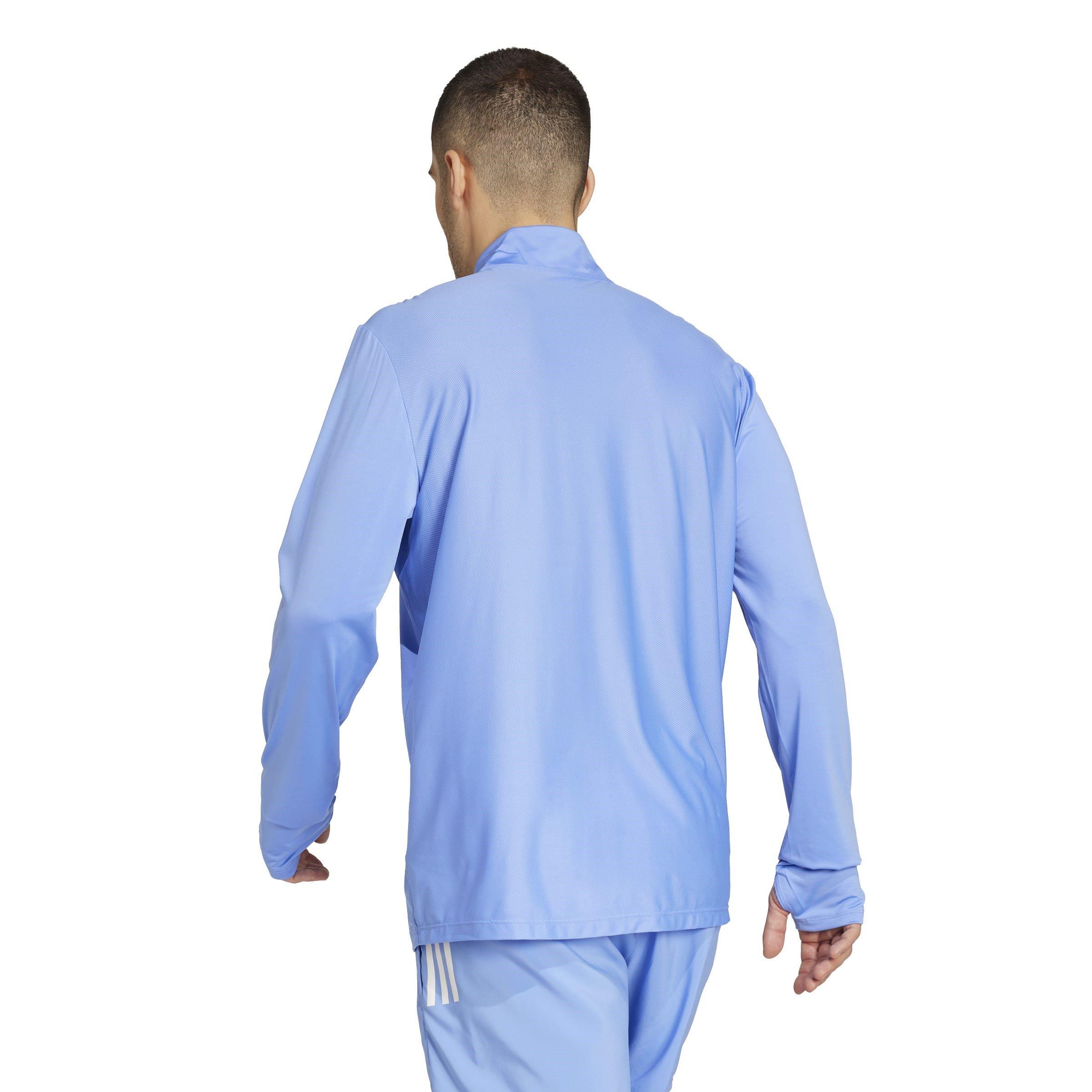Fusion Bleue - adidas - Own The Run Half-Zip Running Top Mens - 3