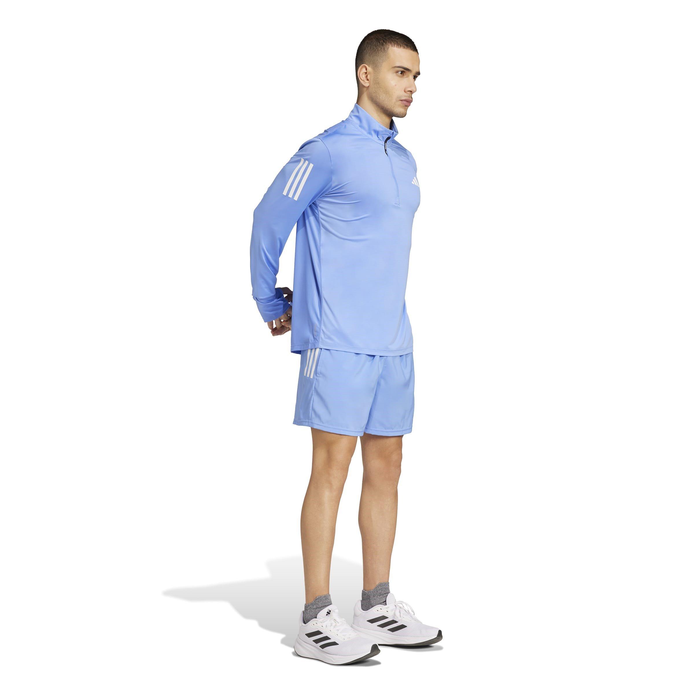 Fusion Bleue - adidas - Own The Run Half-Zip Running Top Mens - 4