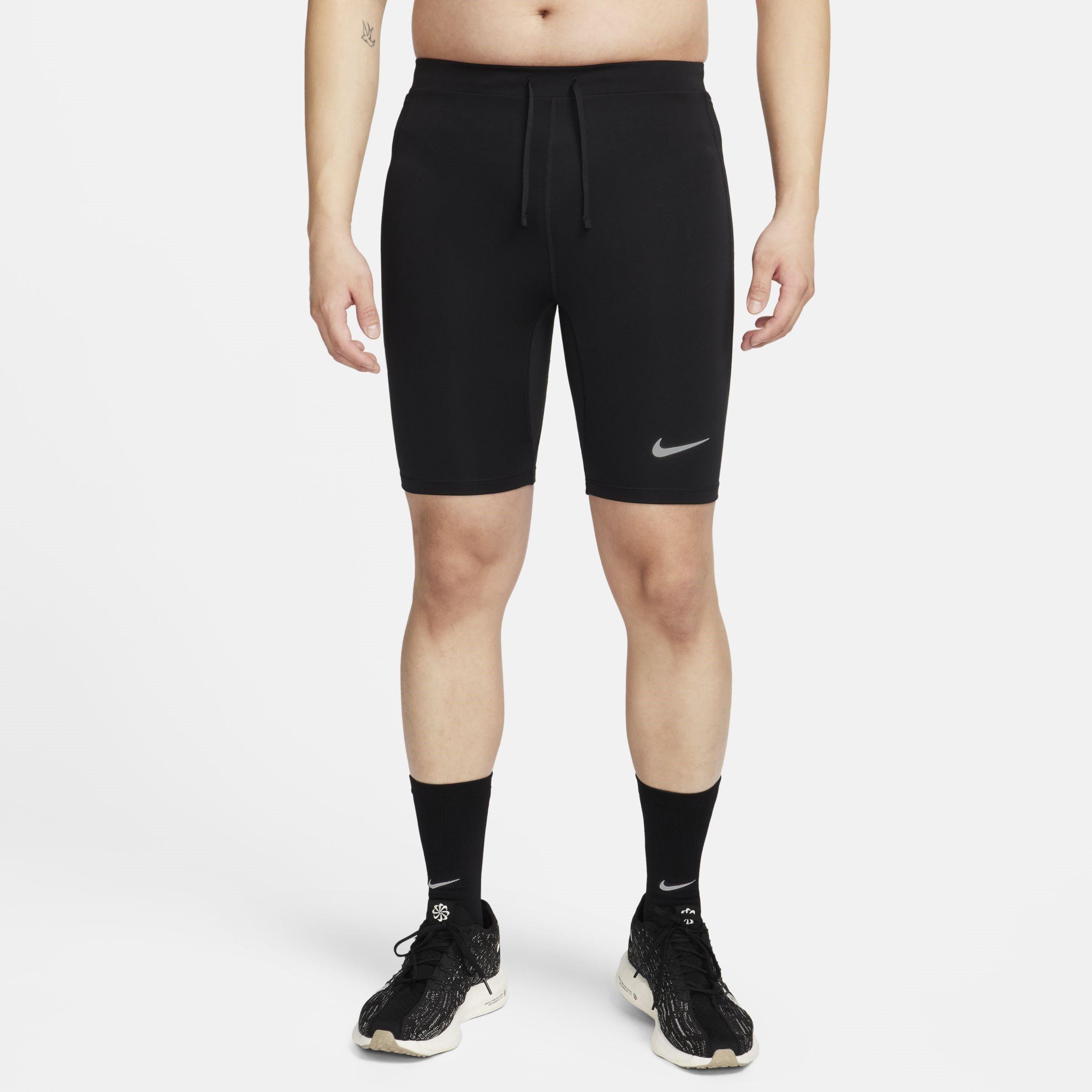 Blk/Ref.Silver - Nike - Fast Mens Dri-FIT Brief-Lined Running 1/2-Length Tights - 3