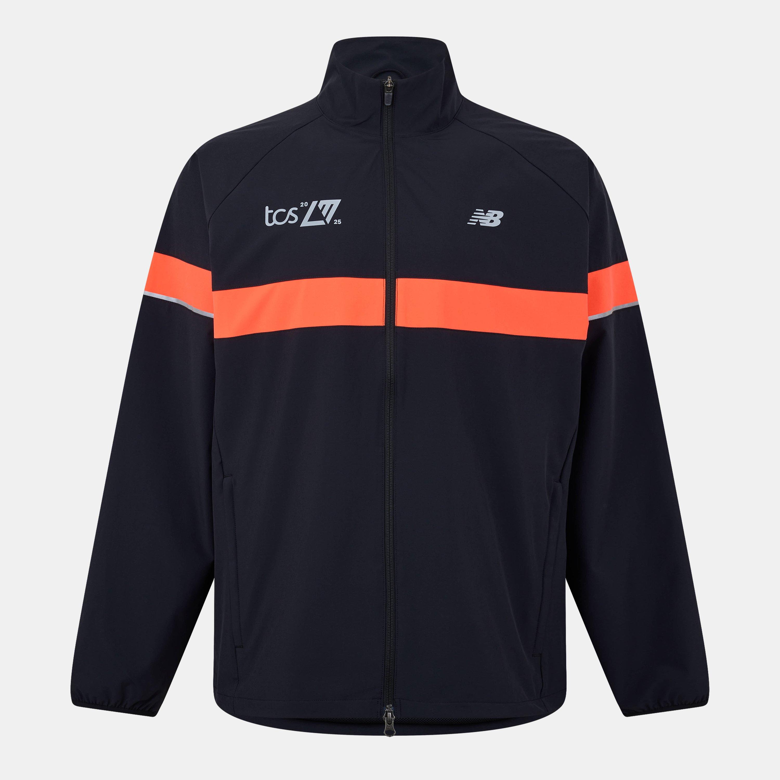 Black/Red - New Balance - Men's Marathon Weather-Resistant Moisture-Wicking Performance Running Jacket - 1
