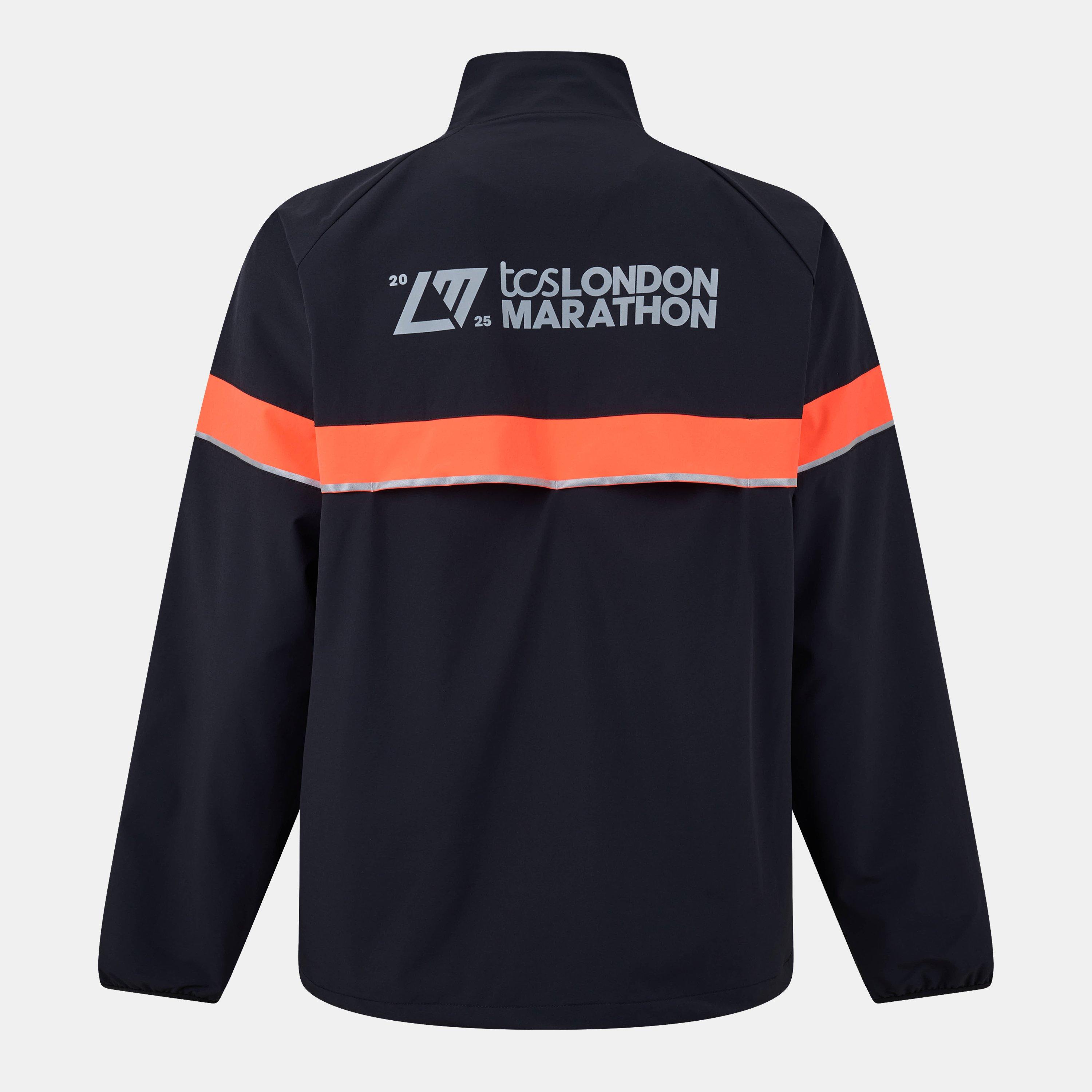 Preto/Vermelho - New Balance - Marathon Weather-Resistant Moisture-Wicking Performance Running Jacket - 2